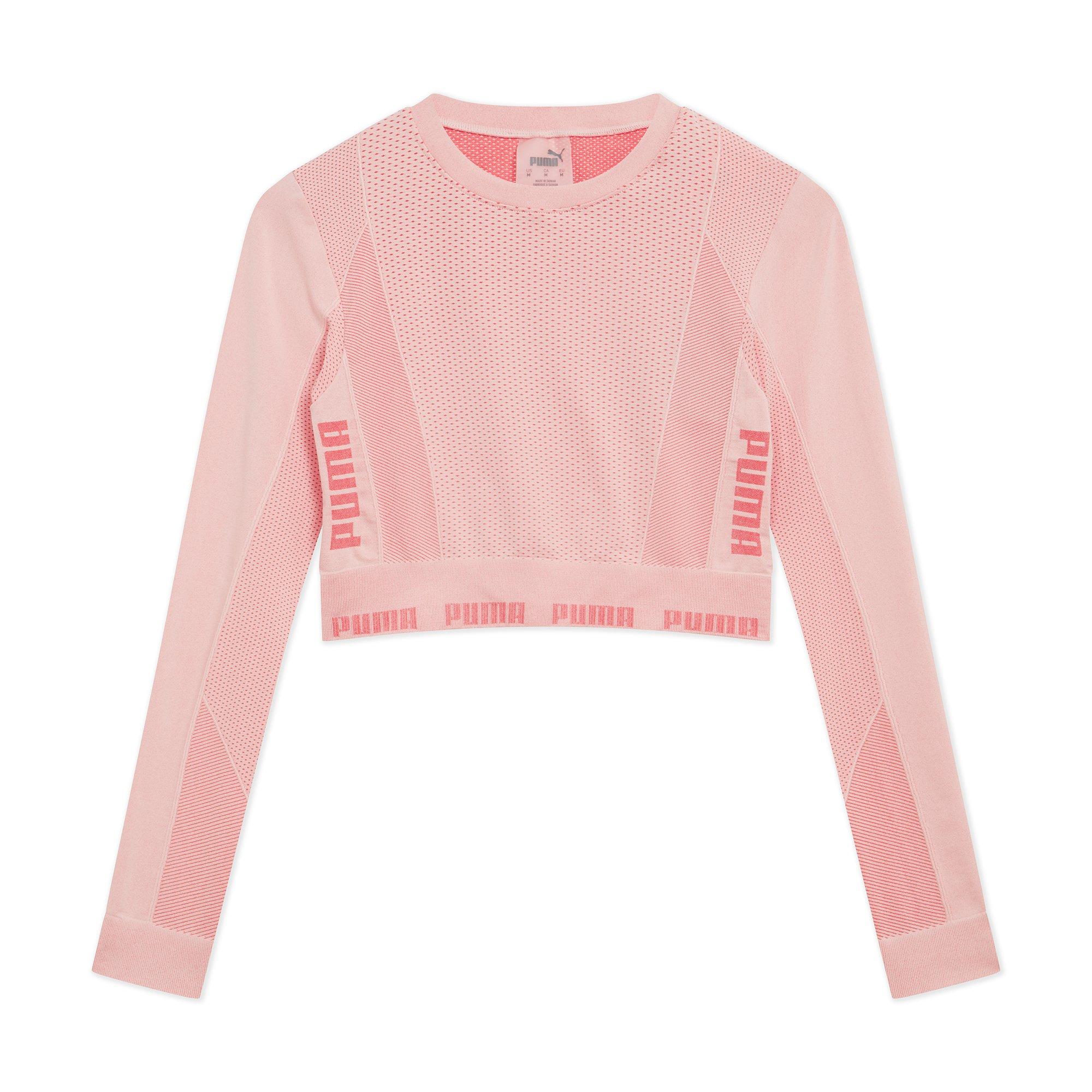 Bridal.Rose - Puma - Women's Evoknit Seamless Long-Sleeve Crop Top - 1