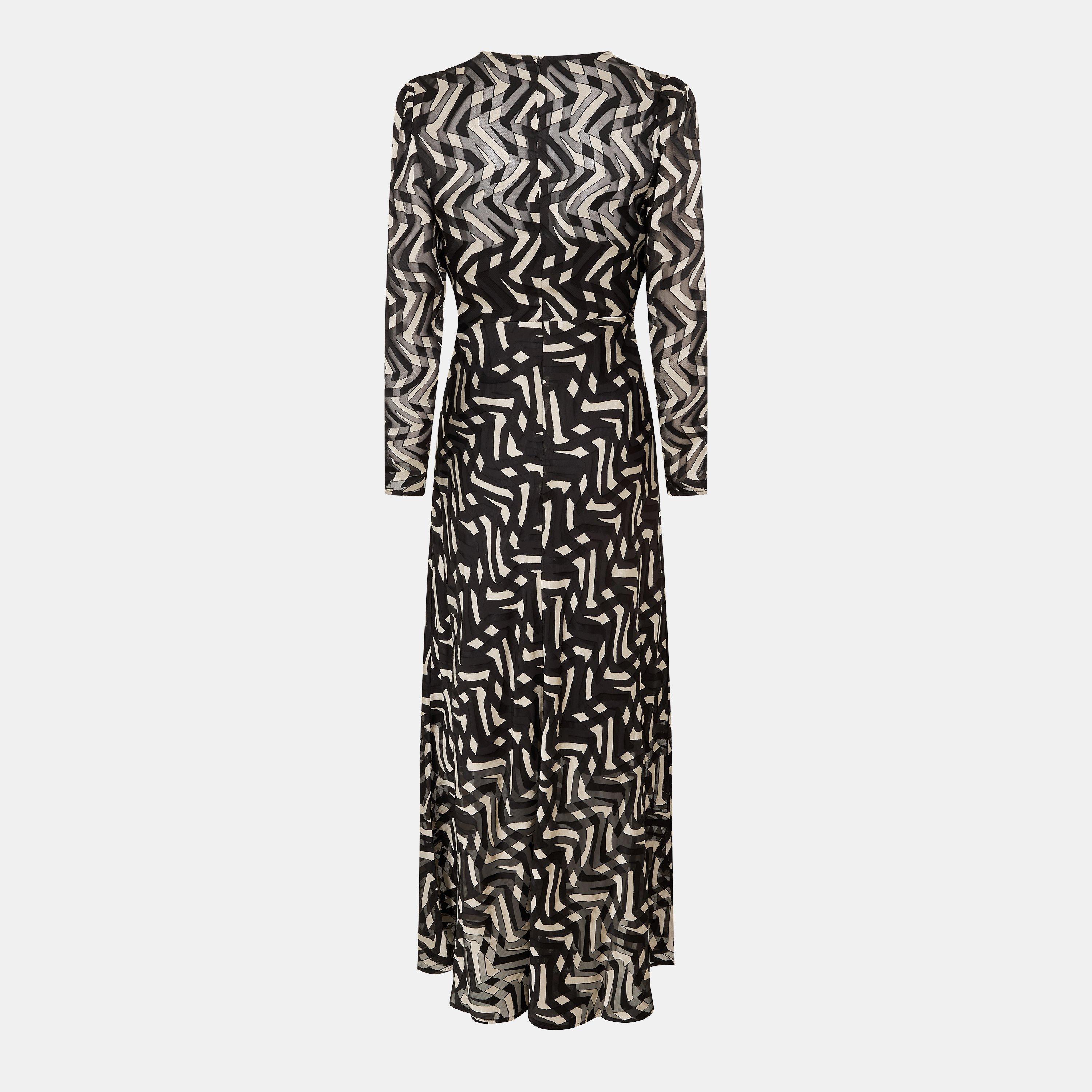 Black-Cream - French Connection - Women's Diandra Tea Dress - 2