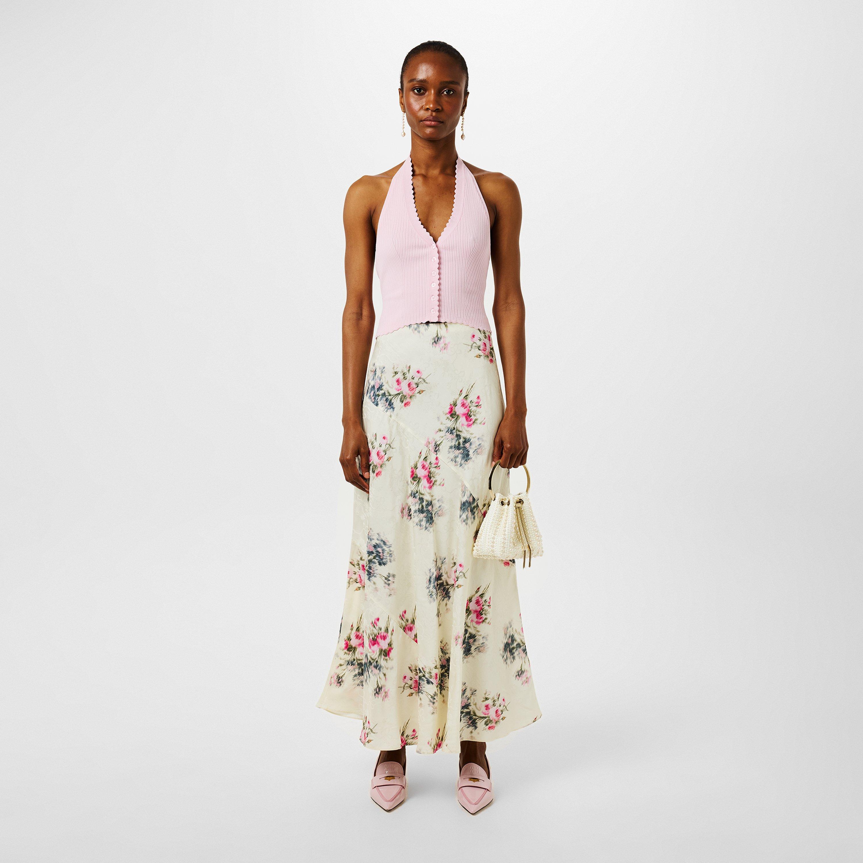 French Ivory - LoveshackFancy - Women's Bertha Maxi Skirt - 4