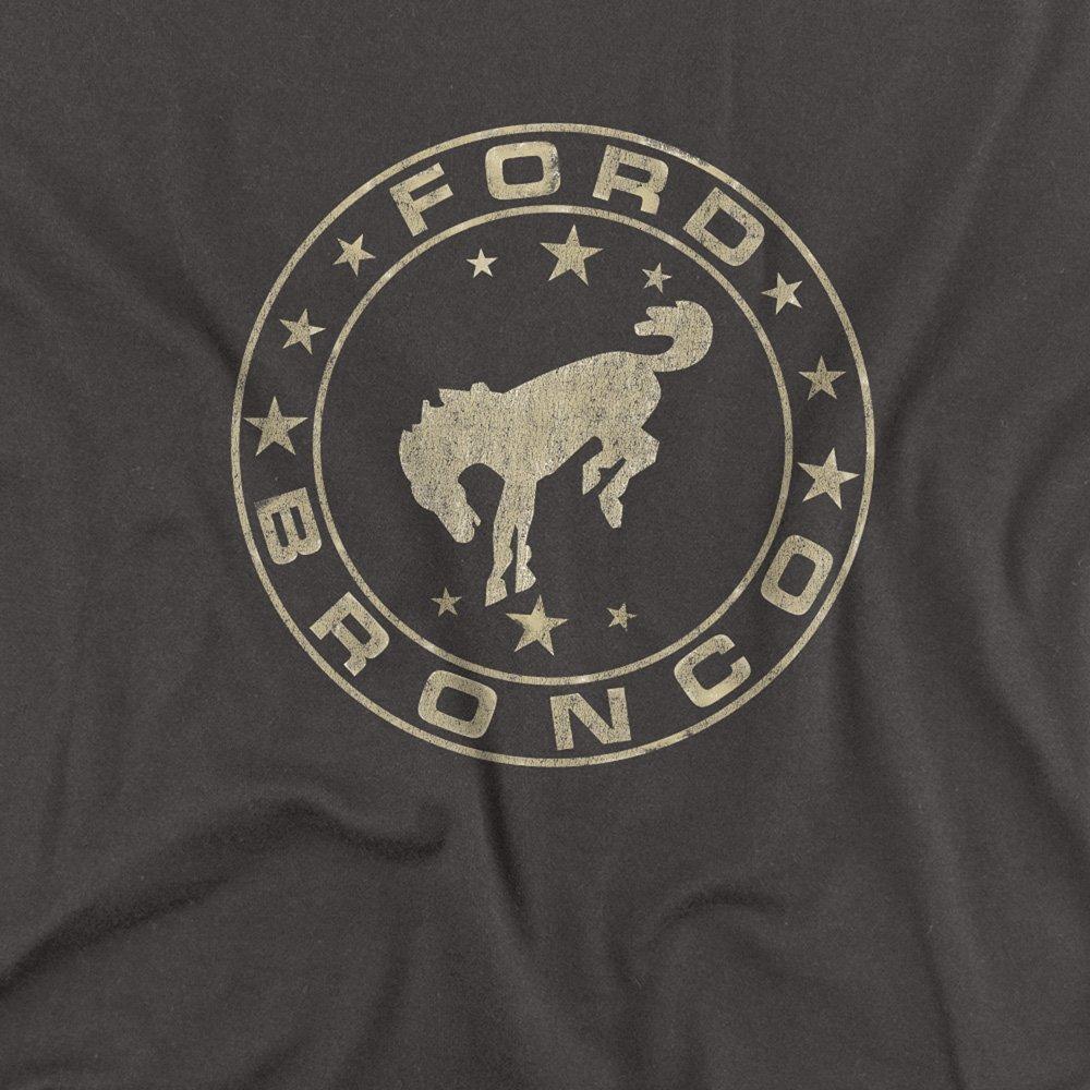 Charcoal - Ford - Ford Bronco Vintage Star Bronco Long Sleeve T-Shir - 2