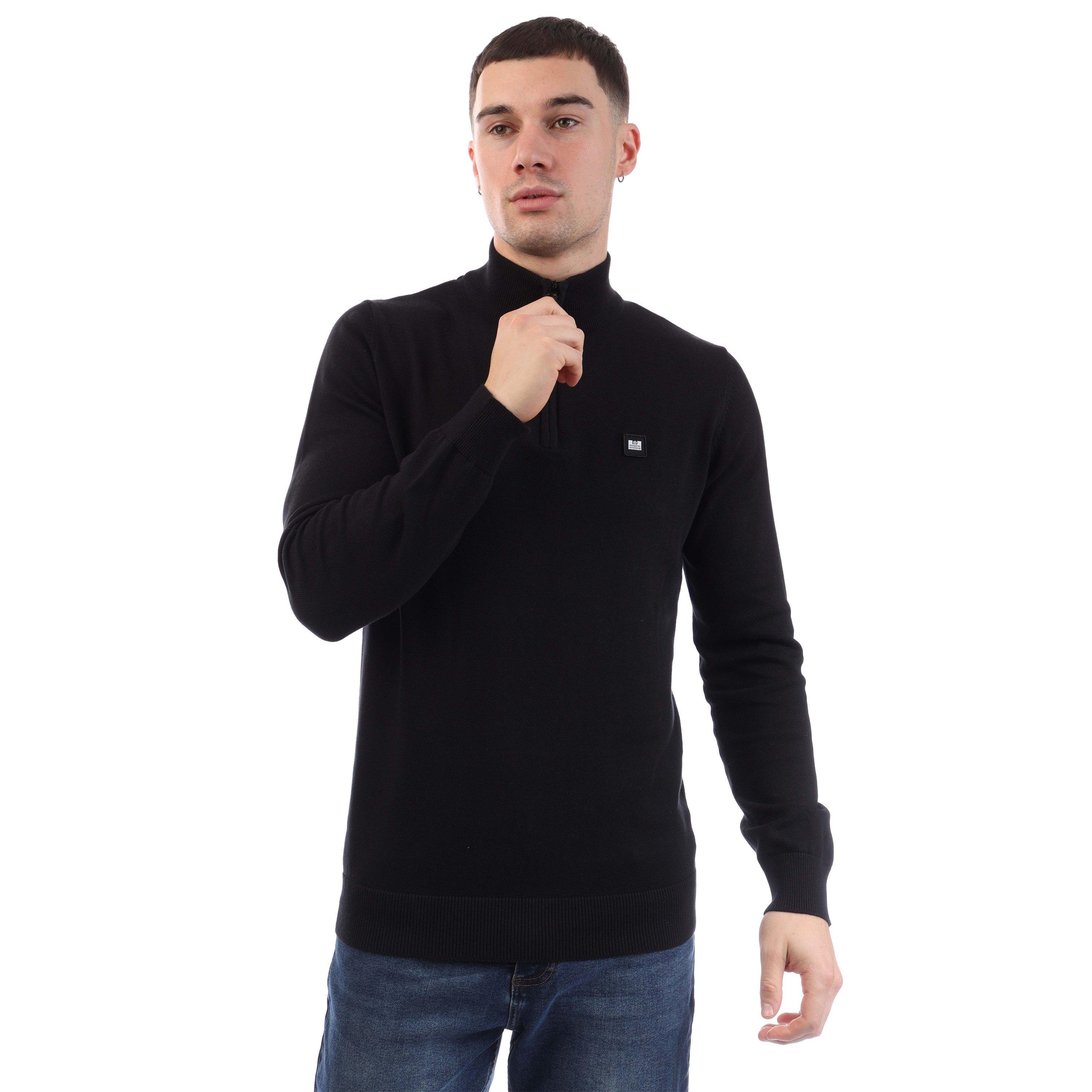 Black - Weekend Offender - Paraguay 1/4 Zip Knit - 1