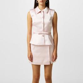 Self Portrait Satin Tailored Mini Dress