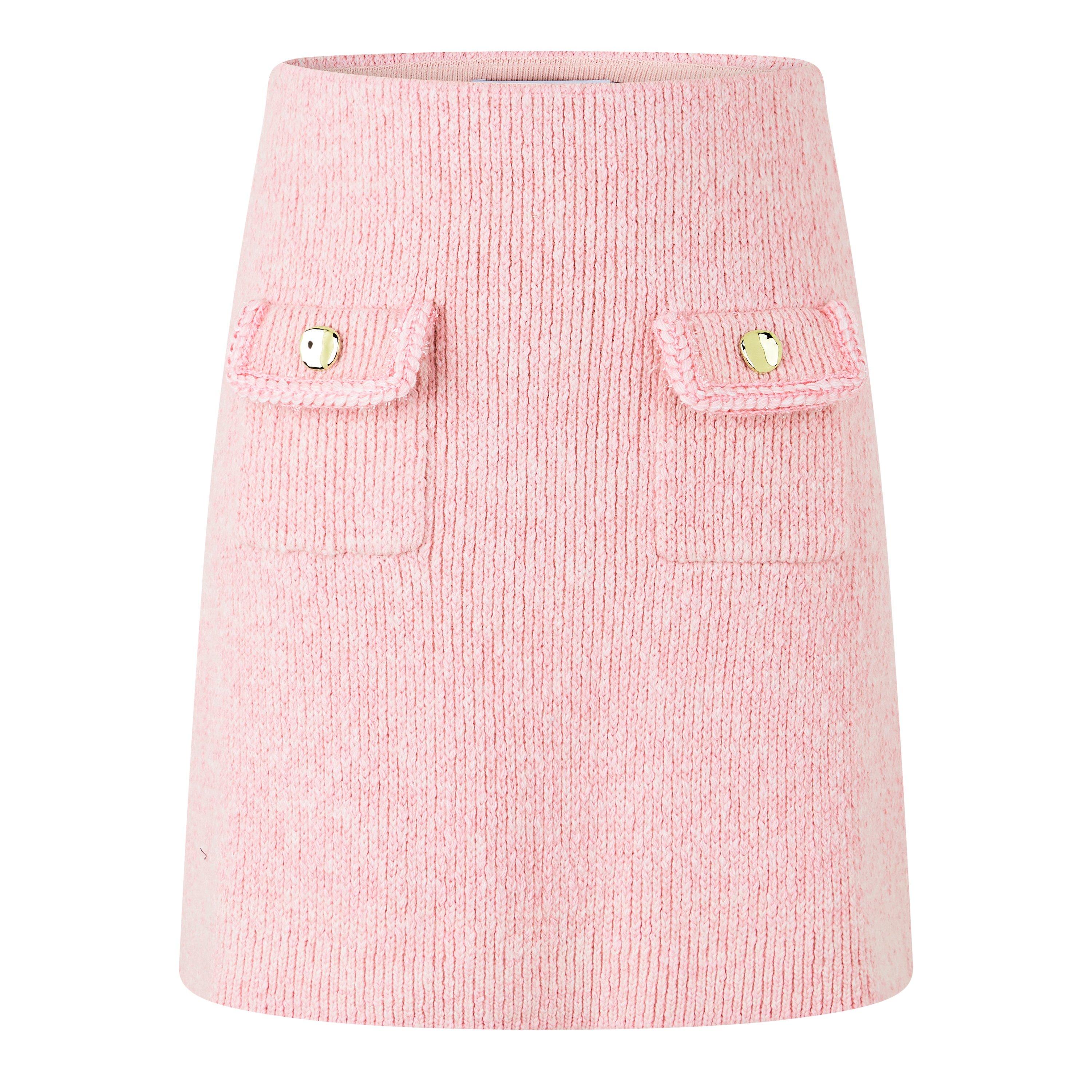Pink - Self Portrait - Mélange-Effect Mini Skirt - 5