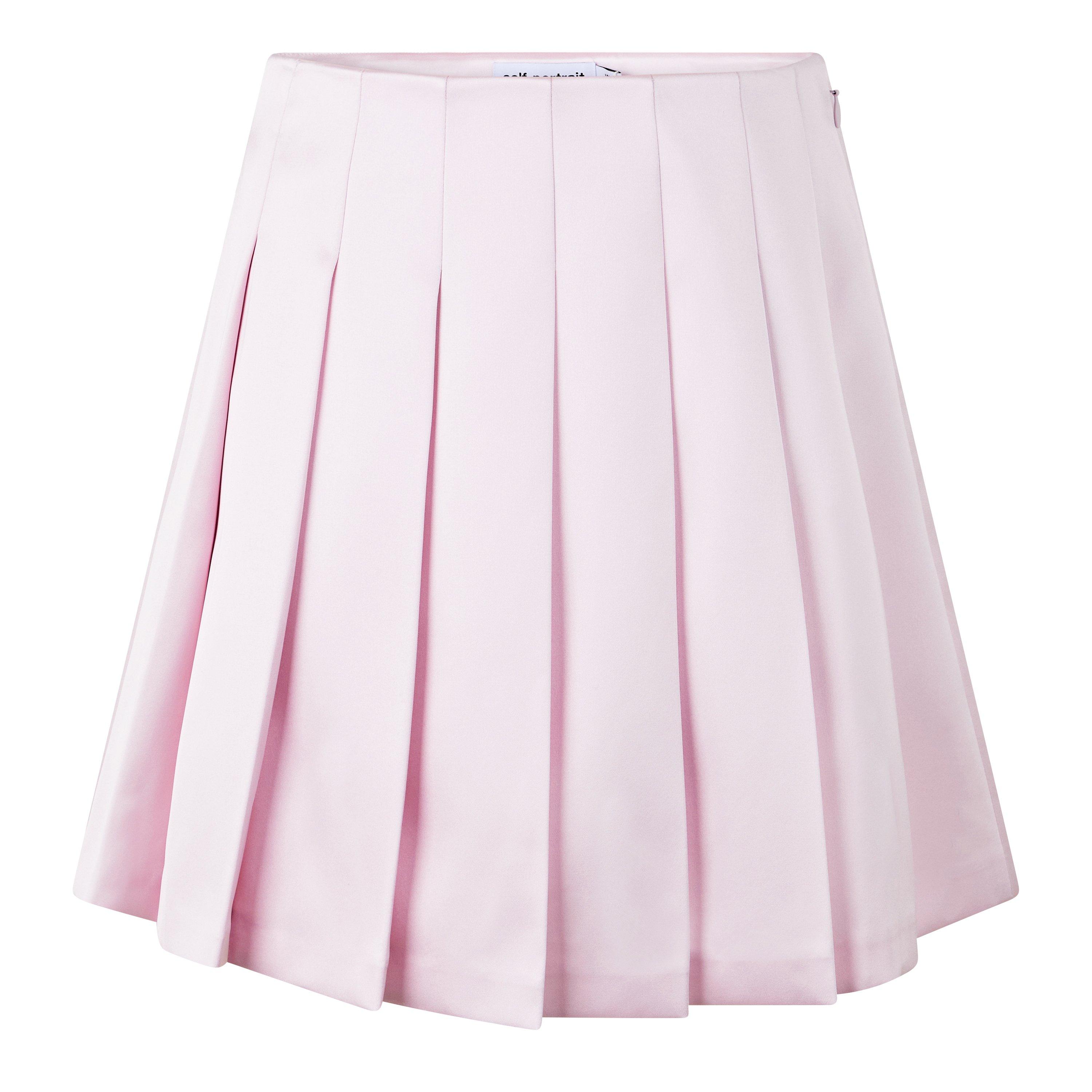 Pink - Self Portrait - Women's Satin Mini Skirt - 5