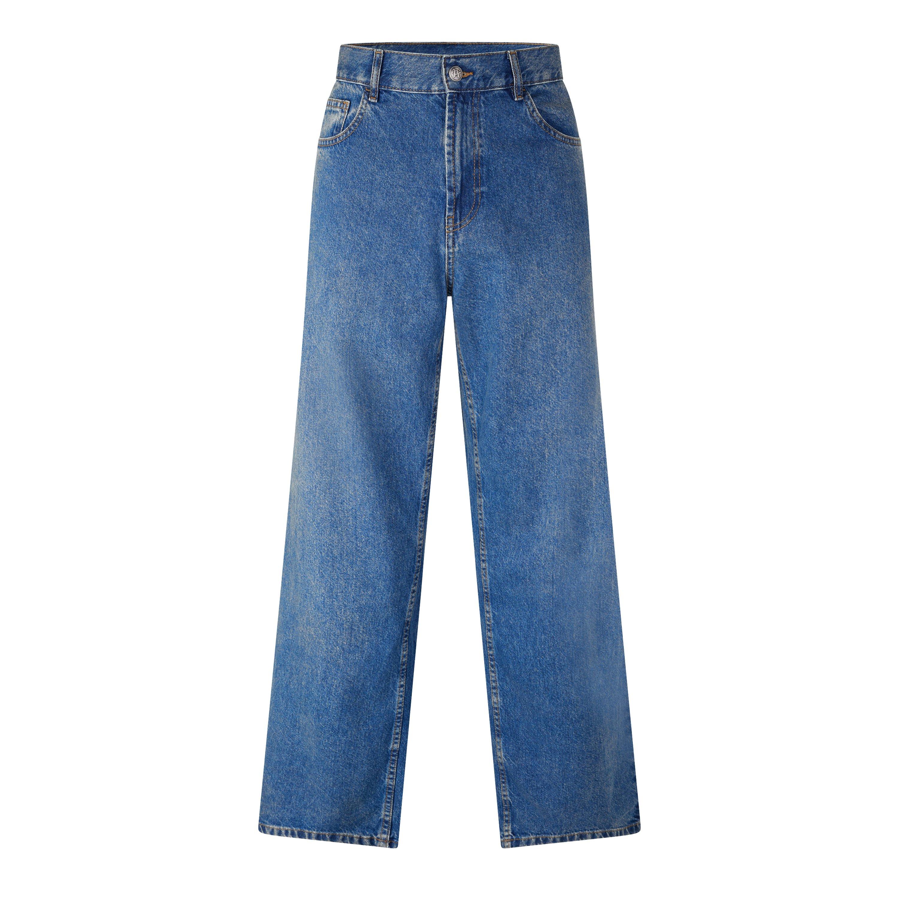 Medium Blue - Palm Angels - Men's Wide Leg Jeans - 1
