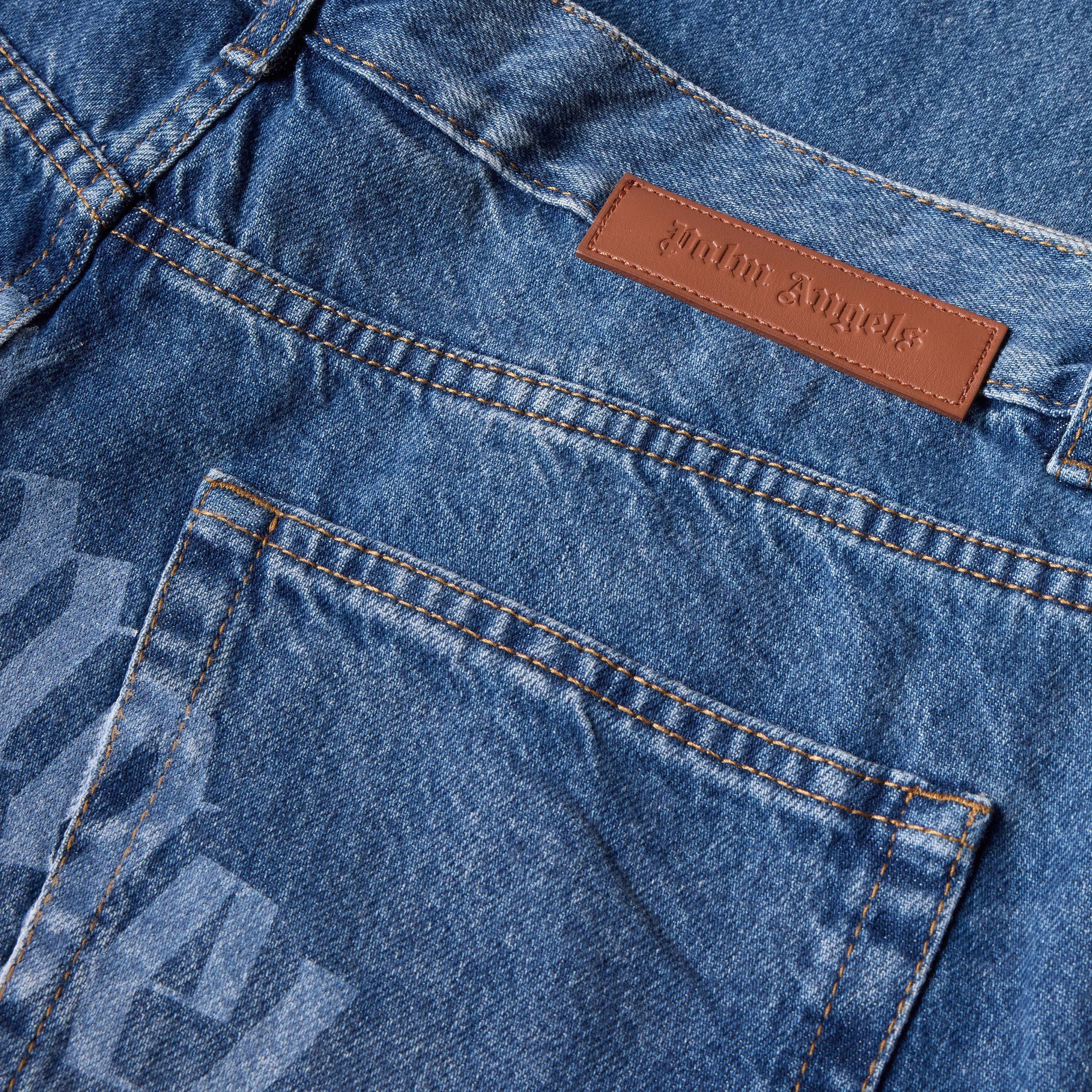 Medium Blue - Palm Angels - Men's Wide Leg Jeans - 3