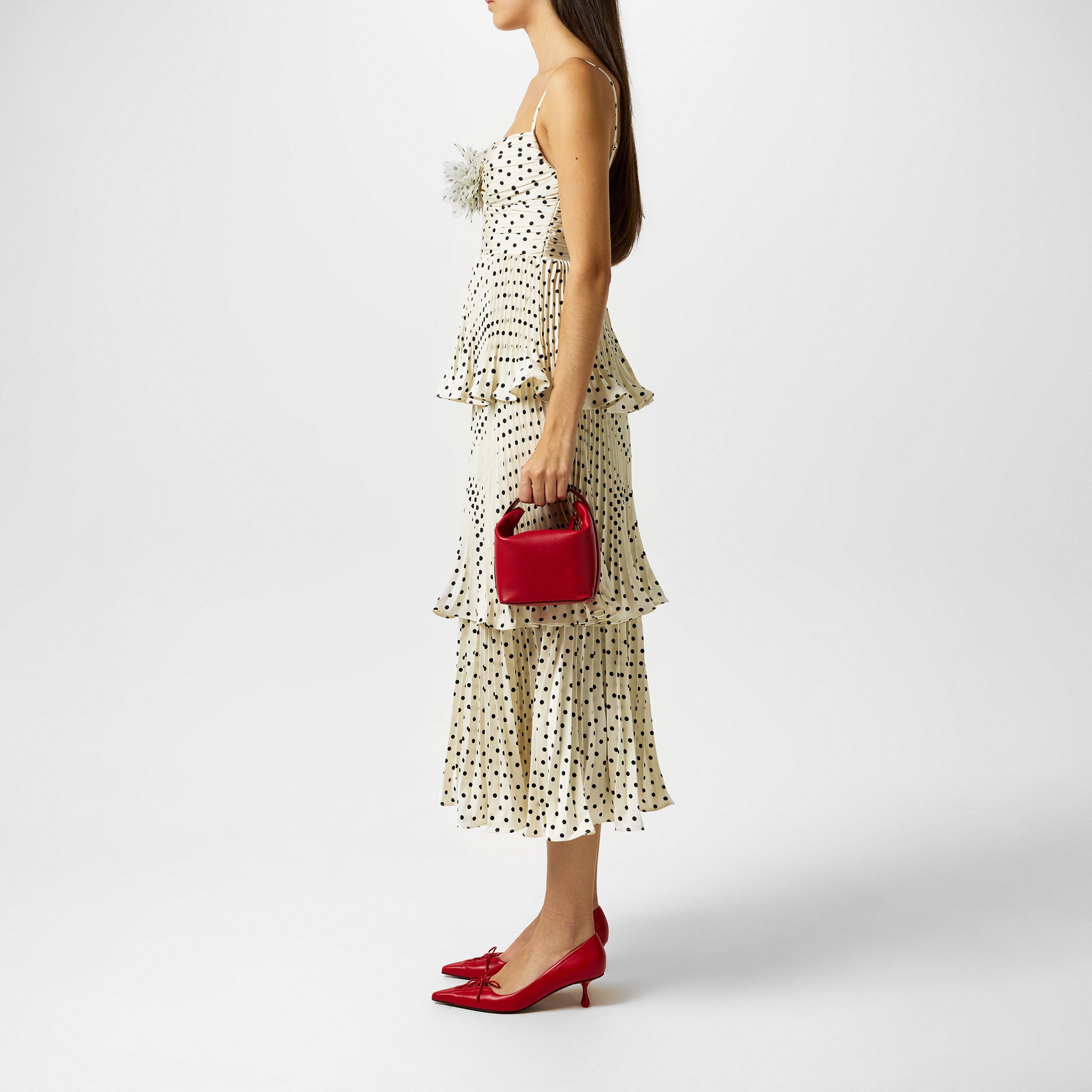 Cream - Self Portrait - Women's Polka Dot Tiered Maxi Dress - 2