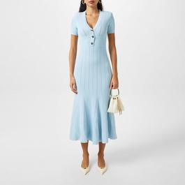 Self Portrait Pointelle Knit Midi Dress