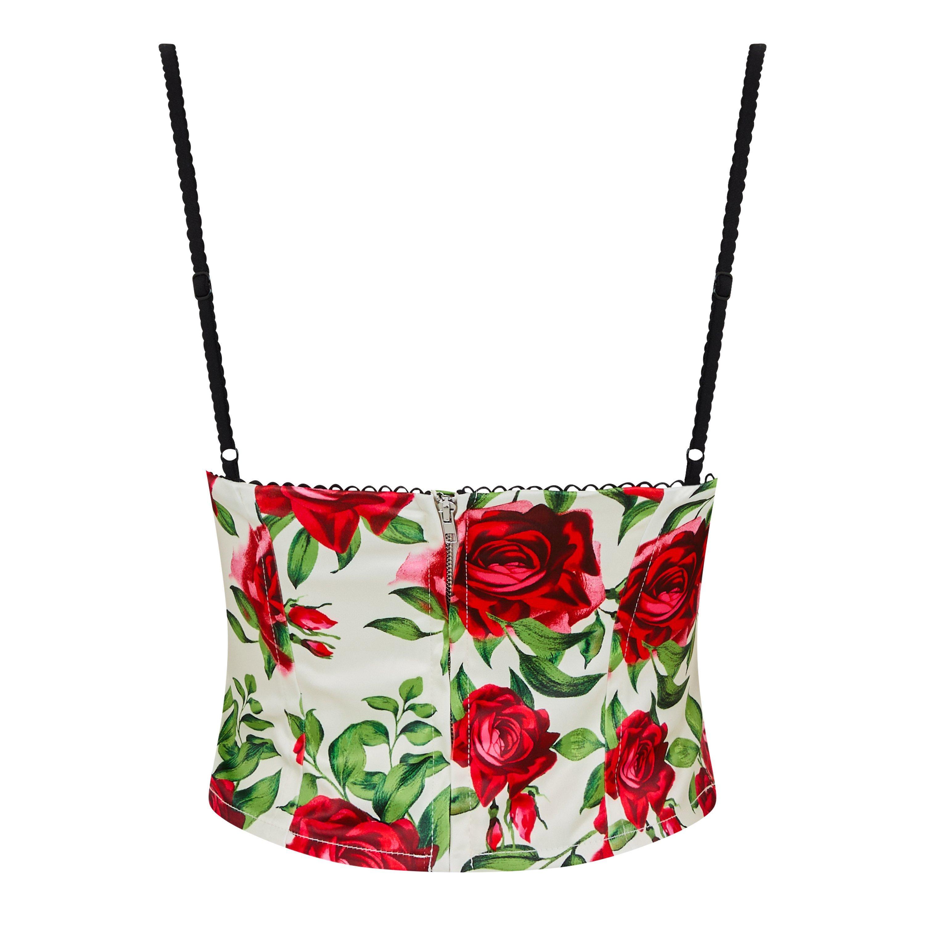 Roses - Jaded London - Scarlet Satin Corset Top - 6