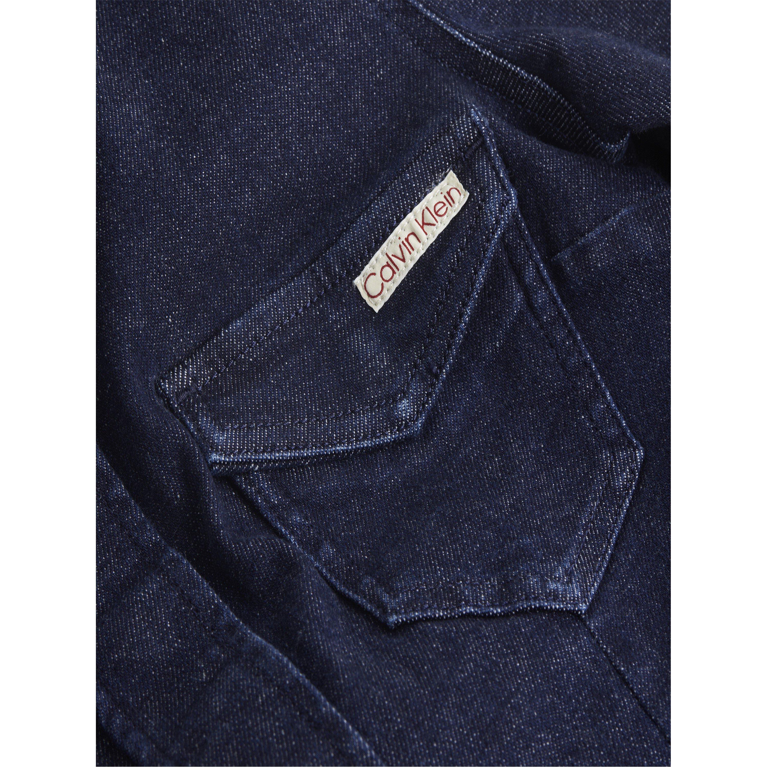 Denim Rinse - Calvin Klein Jeans - Women's Darted Lean Shirt Denim Dress - 4