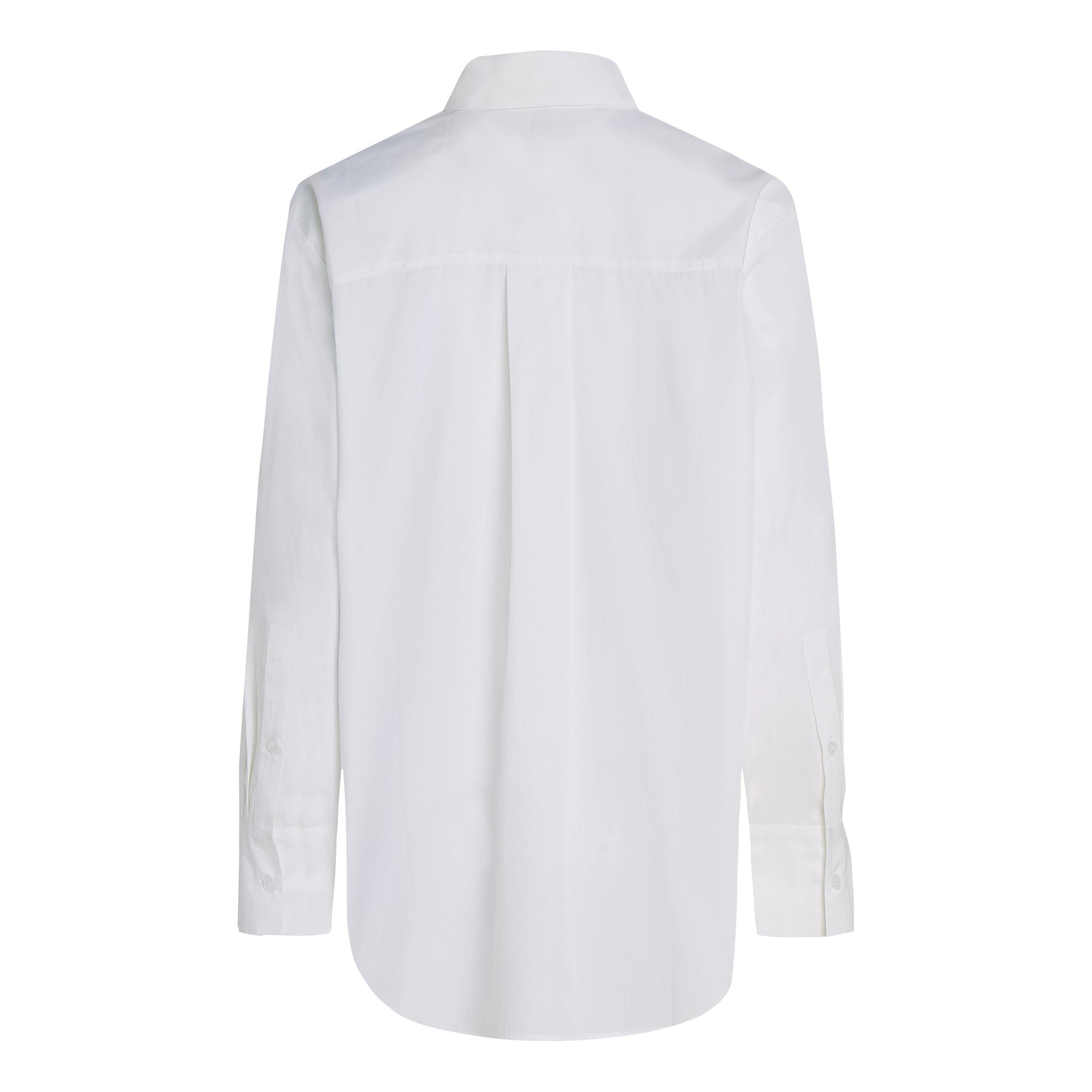 Optic White - Tommy Hilfiger - Women's Easy Fit Long-Sleeve Patterned Shirt - 2