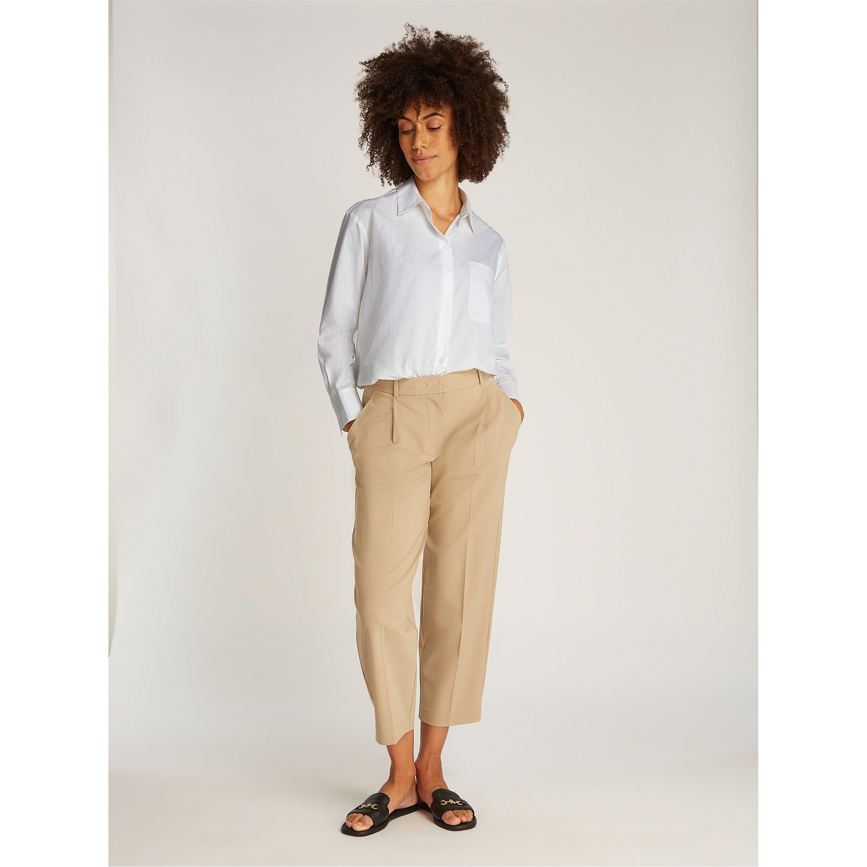 Optic White - Tommy Hilfiger - Women's Easy Fit Long-Sleeve Patterned Shirt - 3