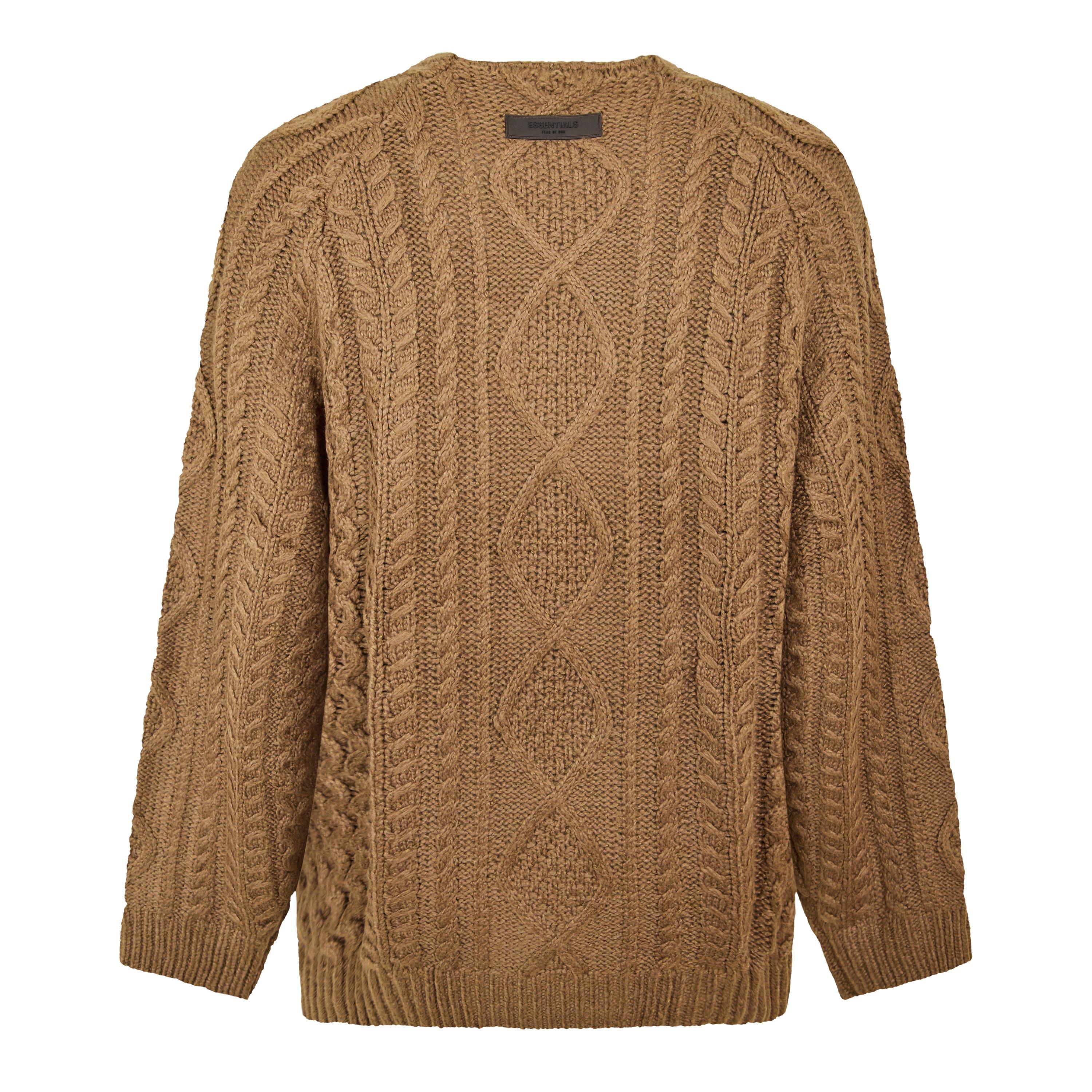 Brown - Fear Of God Essentials - Men's Cable Knit Jumper - 2