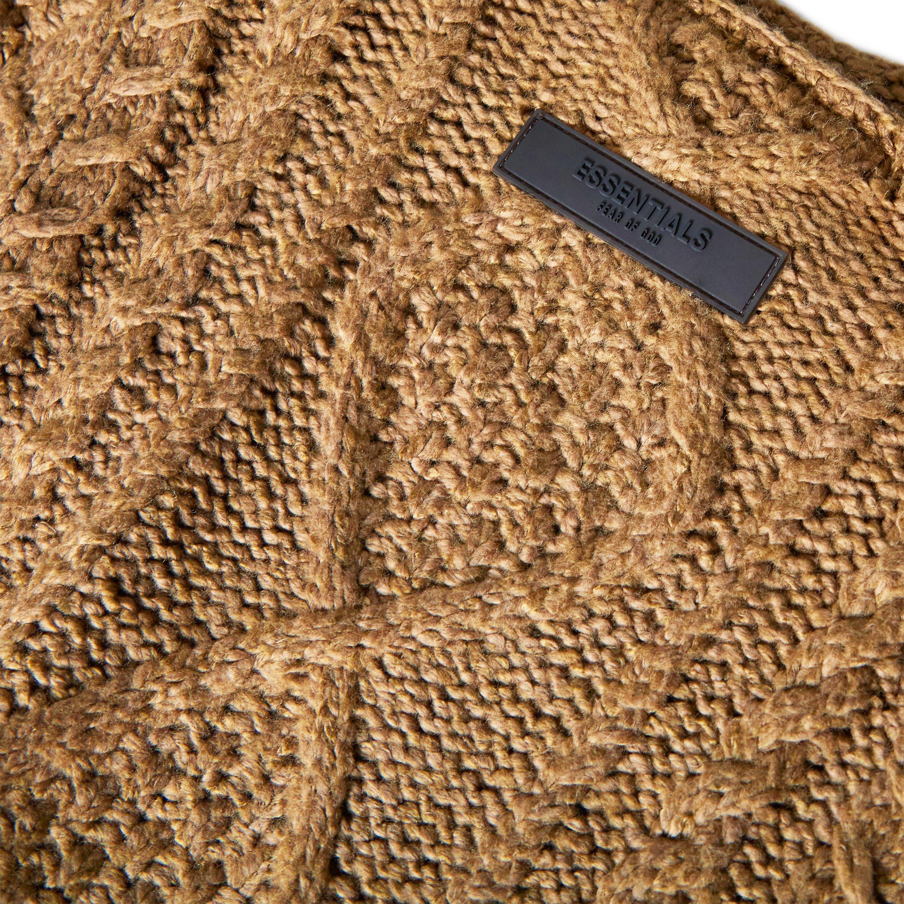 Brown - Fear Of God Essentials - Men's Cable Knit Jumper - 3