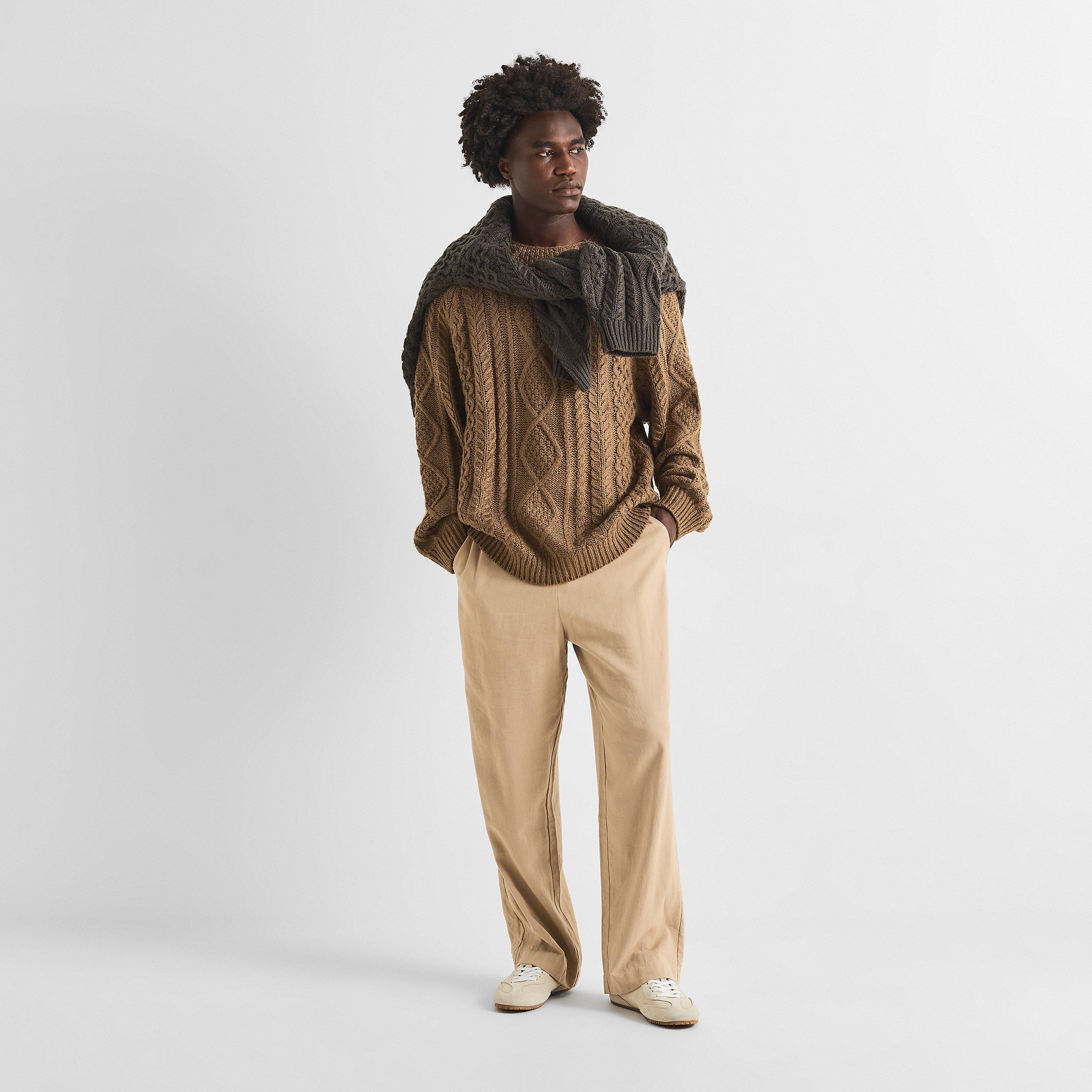 Brown - Fear Of God Essentials - Men's Cable Knit Jumper - 6