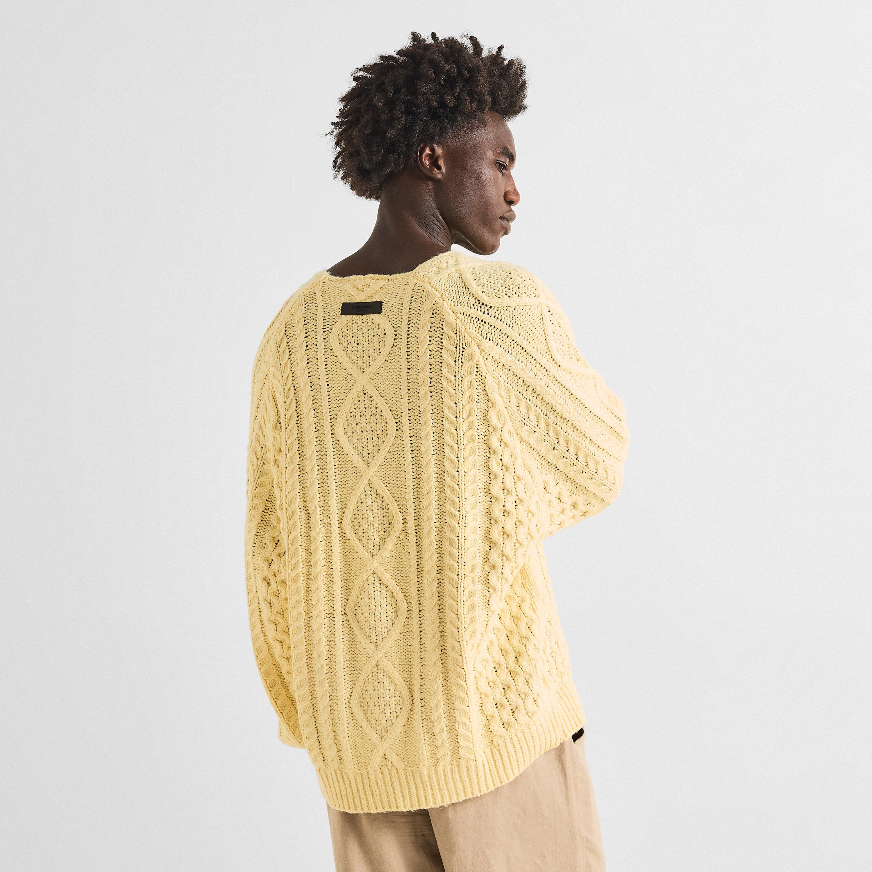 Canary - Fear Of God Essentials - Men's Cable Knit Jumper - 4