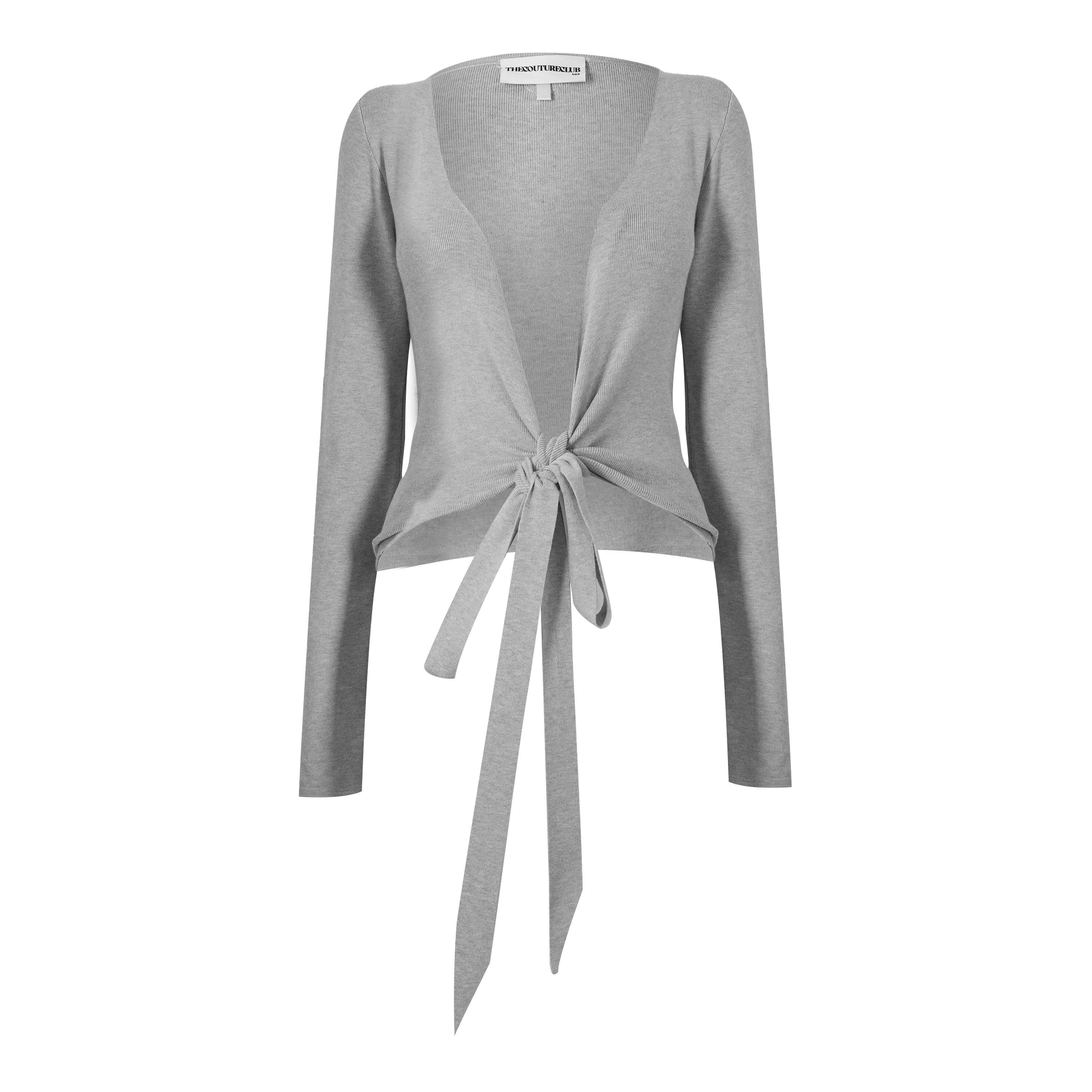 Grey - The Couture Club - Couture Wrap Tops Ld62 - 1
