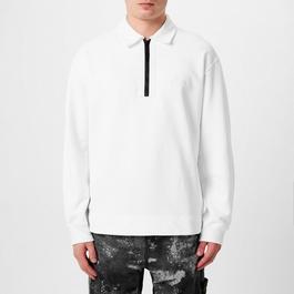 Stone Island Embroidered Quarter Zip Sweatshirt