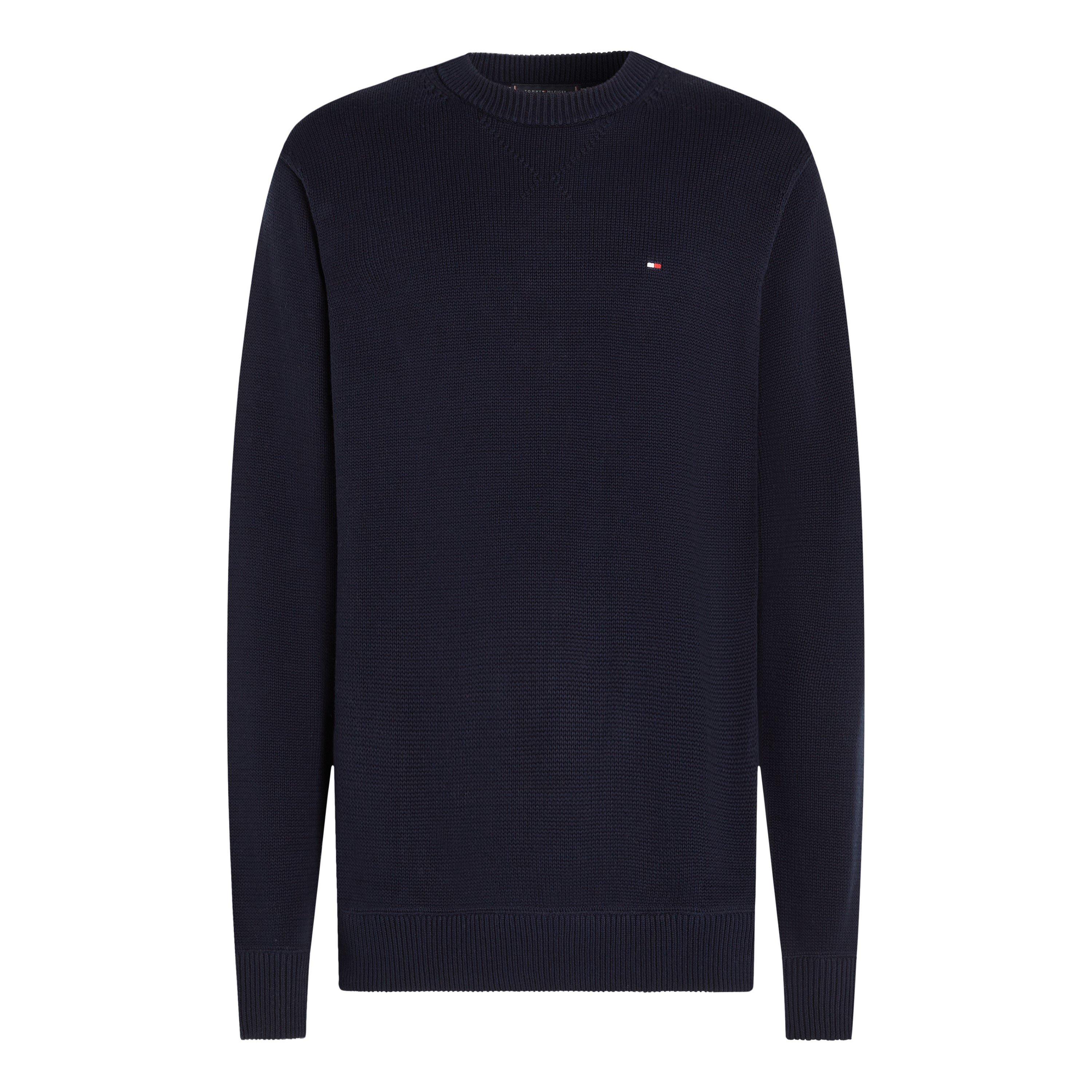 Tommy Hilfiger Men's Chunky Cotton Crew Neck Jumper - Desert Sky Dw5 - M