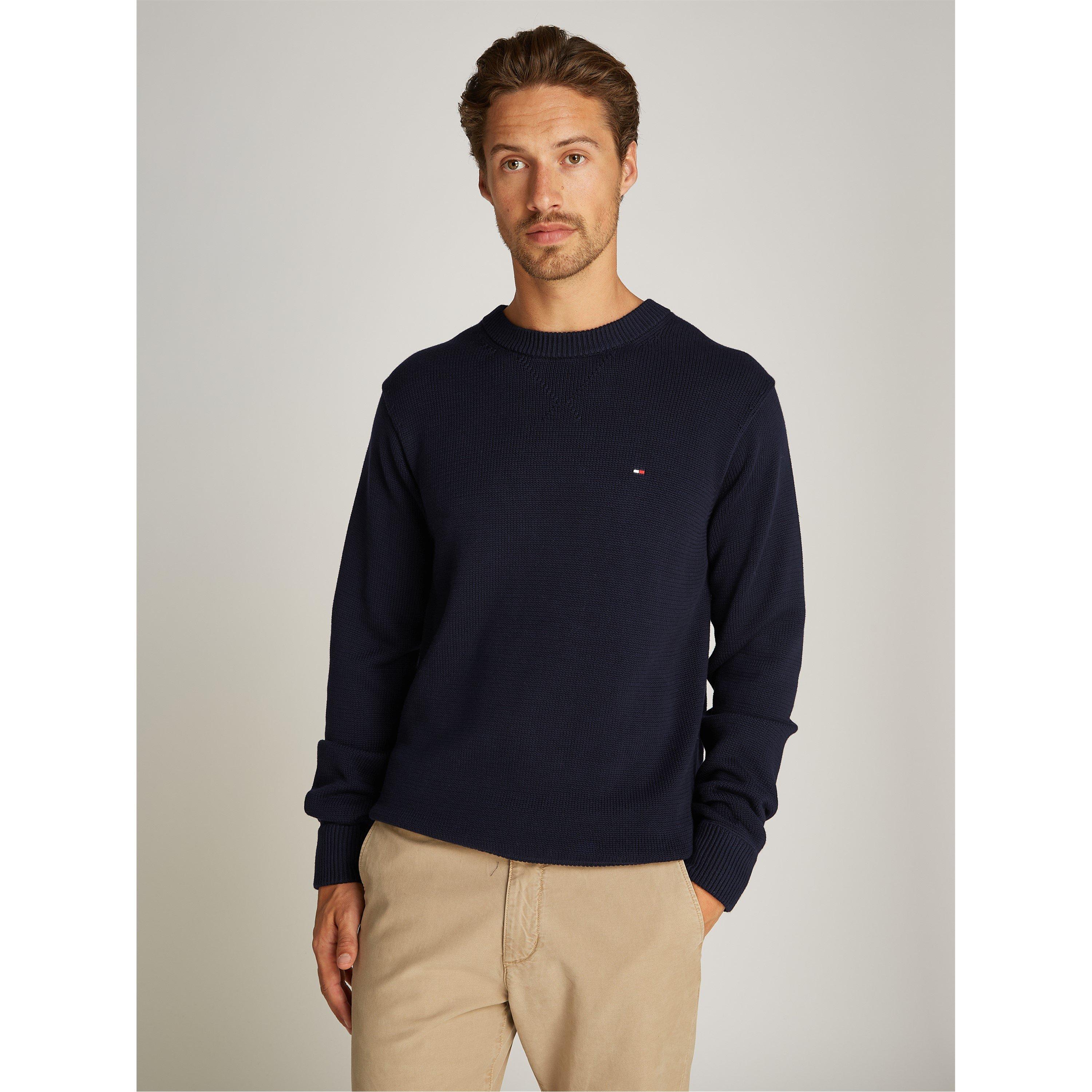 Desert Sky DW5 - Tommy Hilfiger - Men's Chunky Cotton Crew Neck Jumper - 3