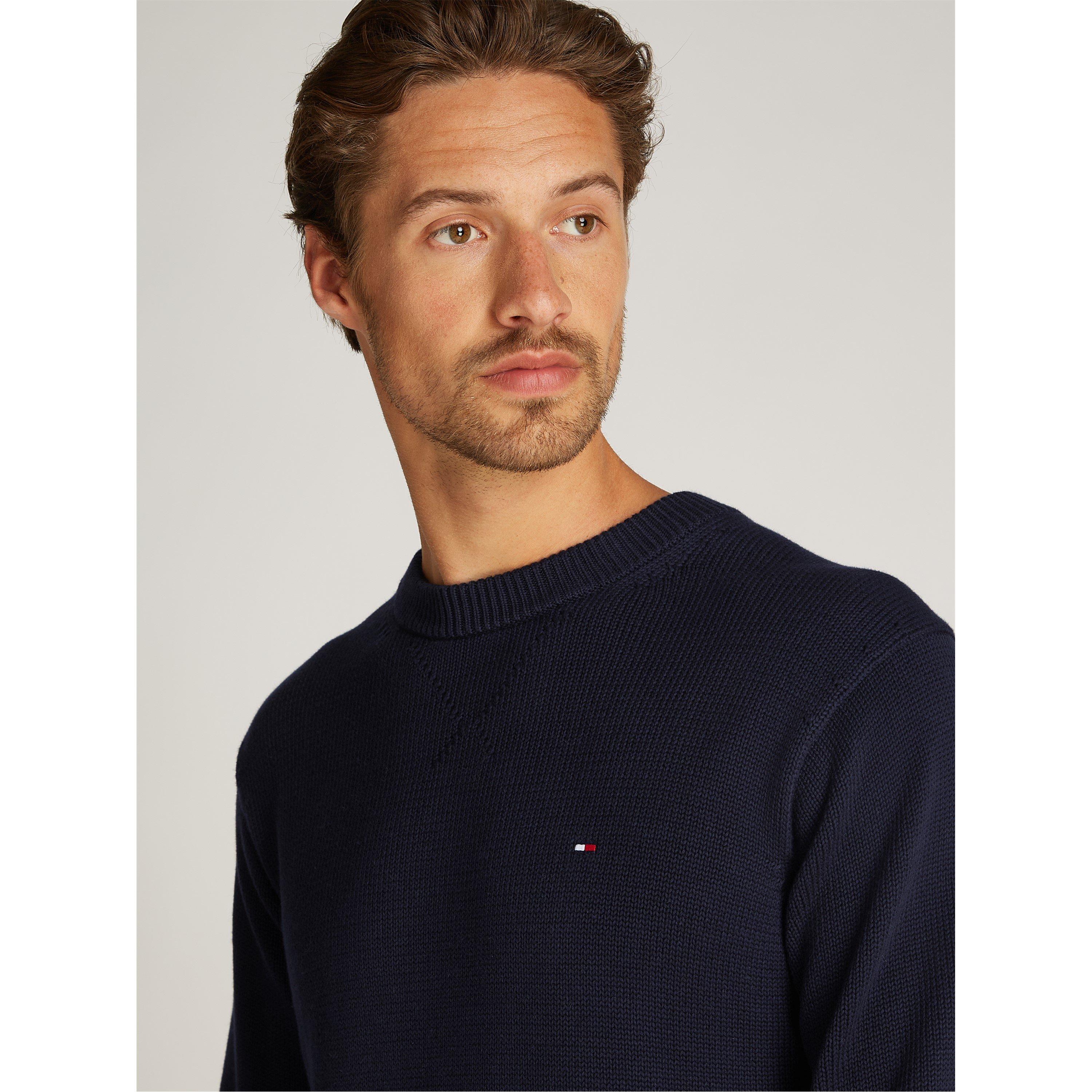 Desert Sky DW5 - Tommy Hilfiger - Men's Chunky Cotton Crew Neck Jumper - 5