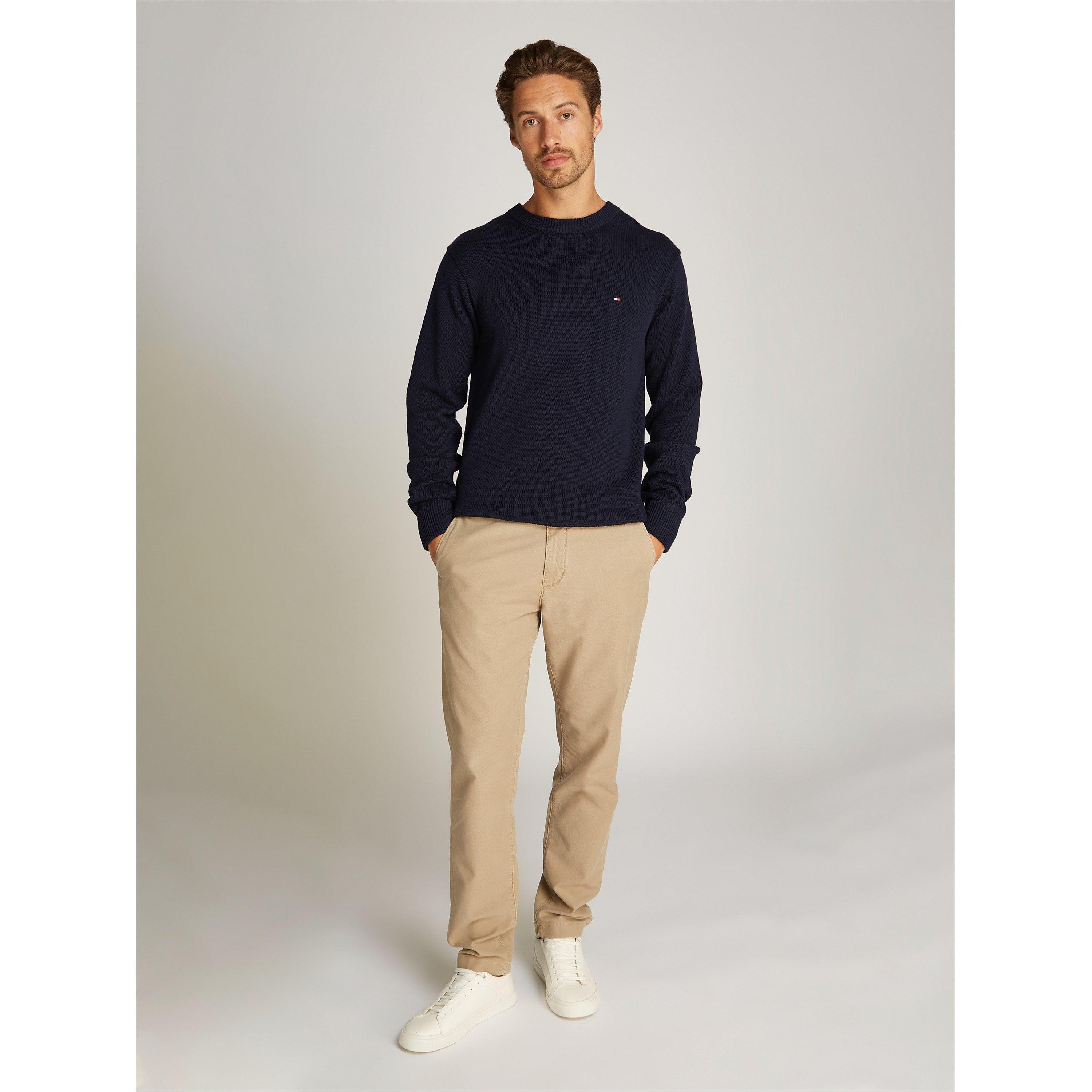 Desert Sky DW5 - Tommy Hilfiger - Men's Chunky Cotton Crew Neck Jumper - 6