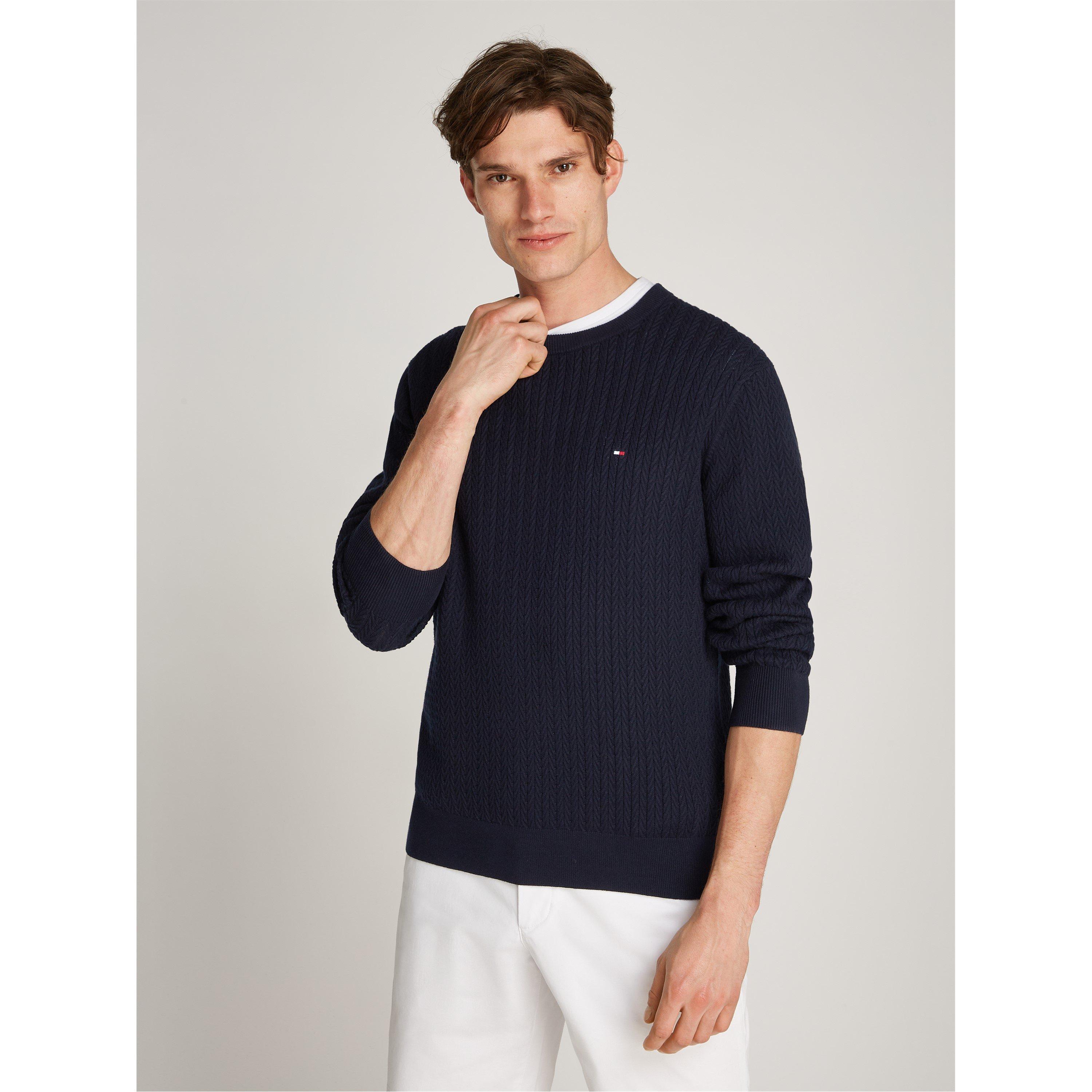 Desert Sky DW5 - Tommy Hilfiger - Men's Herringbone Crew Neck Jumper - 3