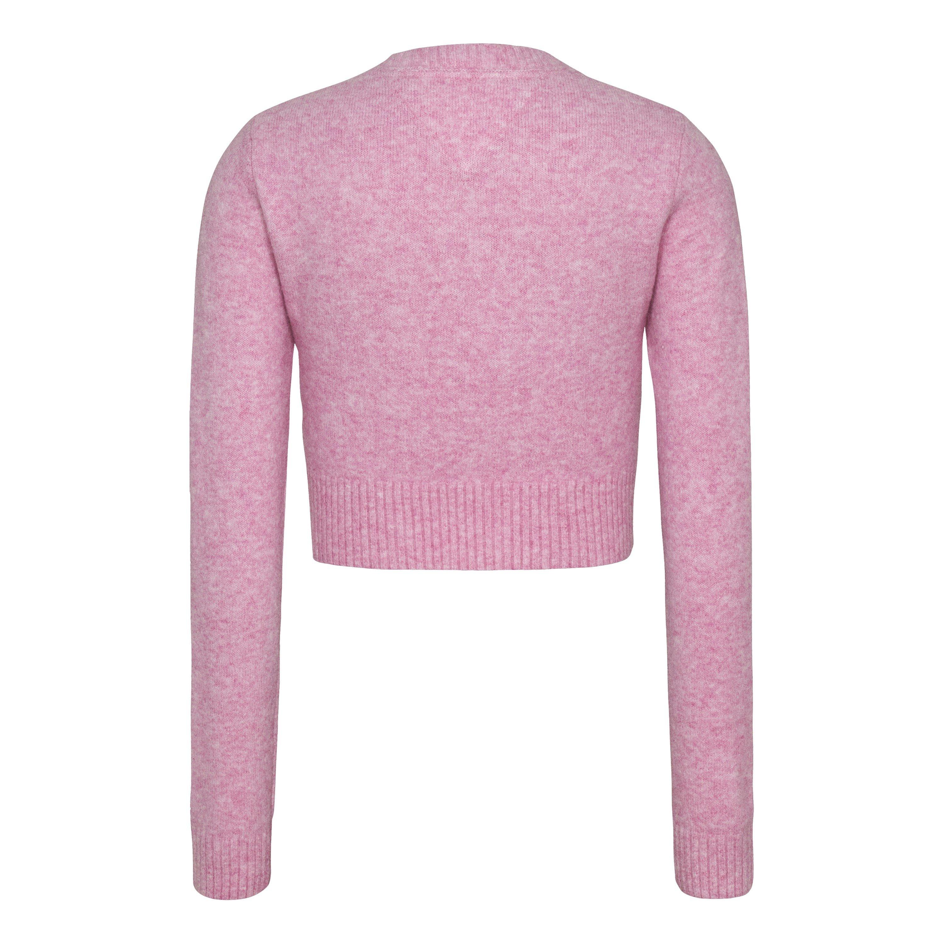 Pink Crush Htr - Tommy Jeans - Women's TJW Cropped Script Jumper - 6