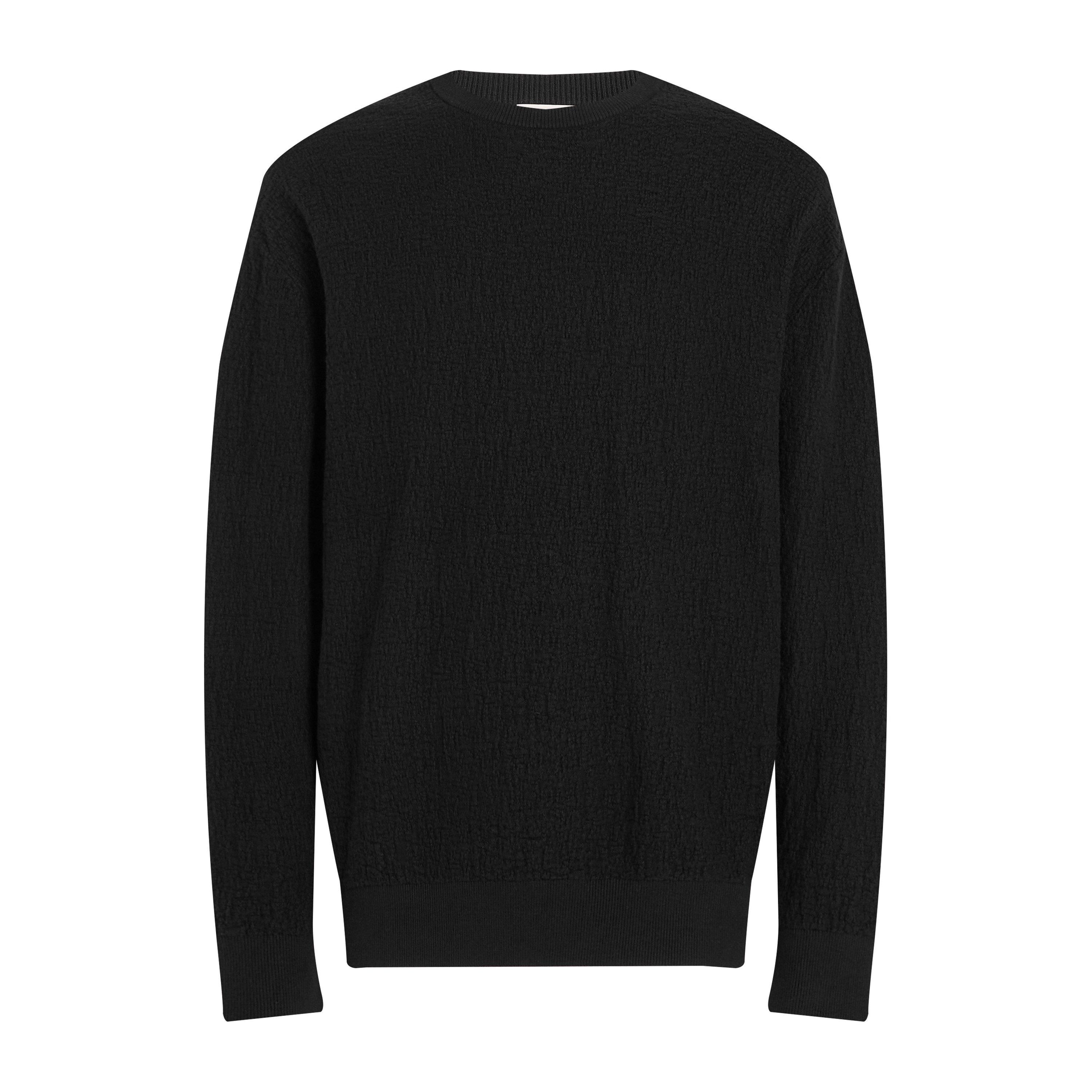 Black BEH - Calvin Klein - Men's Natural Texture Jacquard Crew Neck Jumper - 1