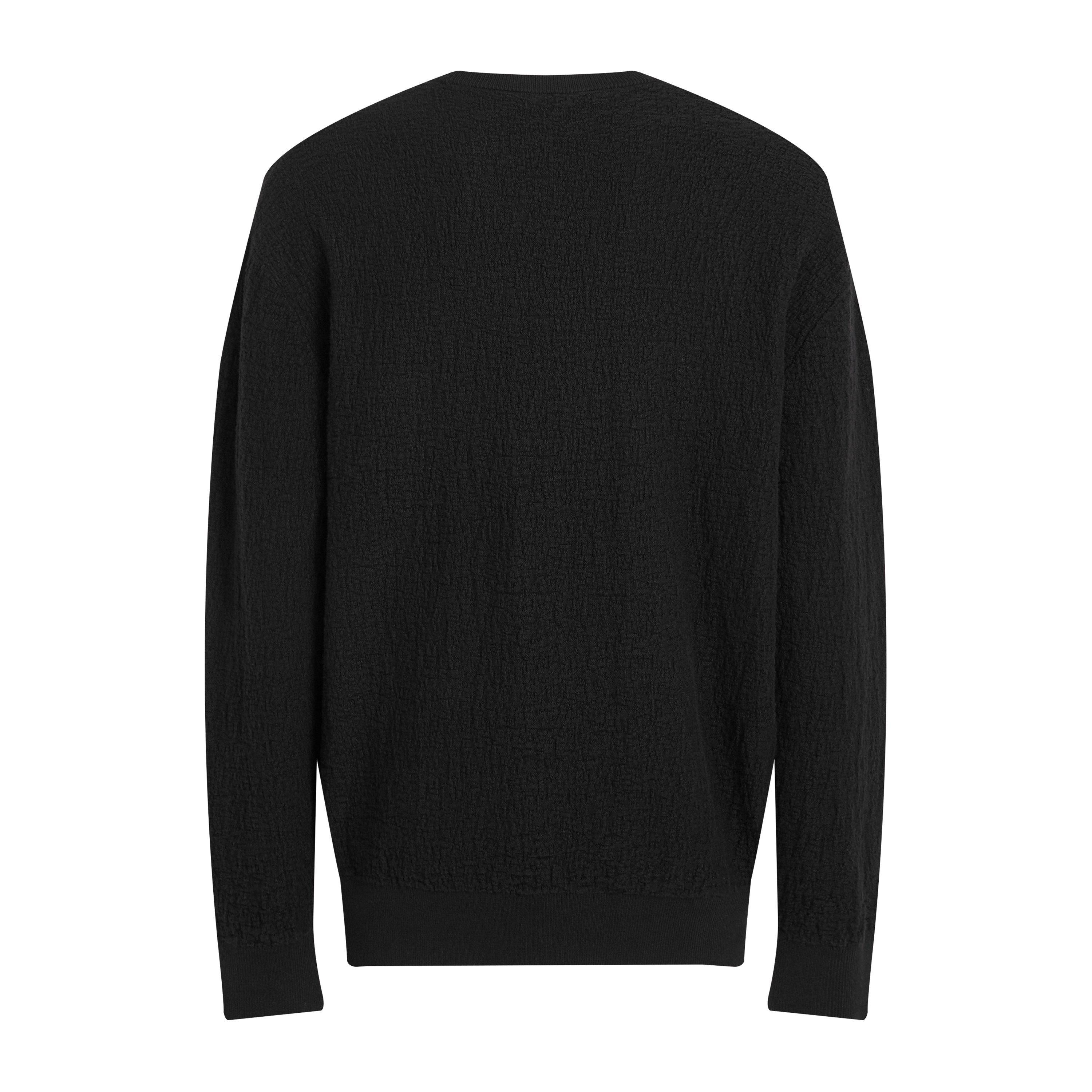 Black BEH - Calvin Klein - Men's Natural Texture Jacquard Crew Neck Jumper - 2