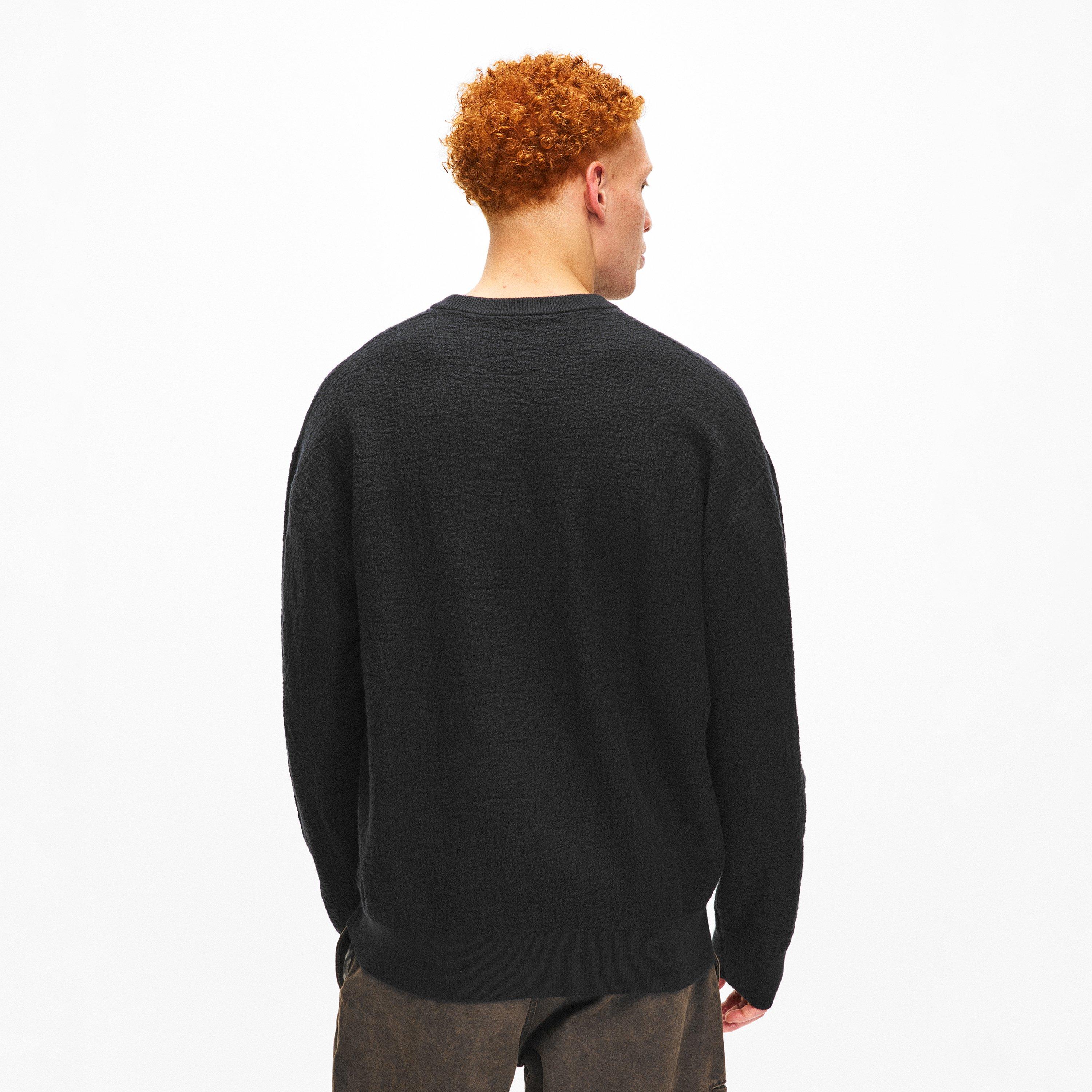 Black BEH - Calvin Klein - Men's Natural Texture Jacquard Crew Neck Jumper - 4