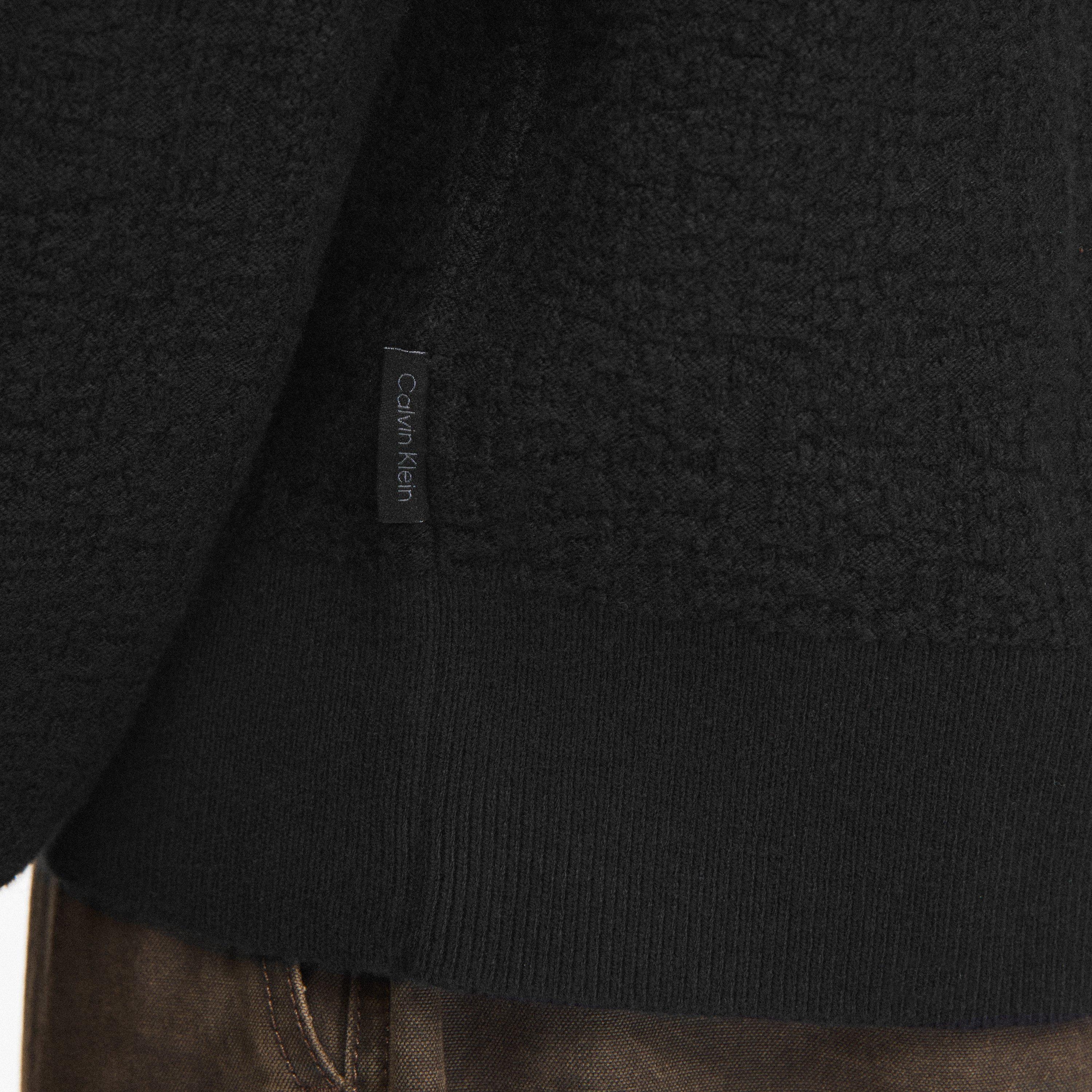 Black BEH - Calvin Klein - Men's Natural Texture Jacquard Crew Neck Jumper - 5