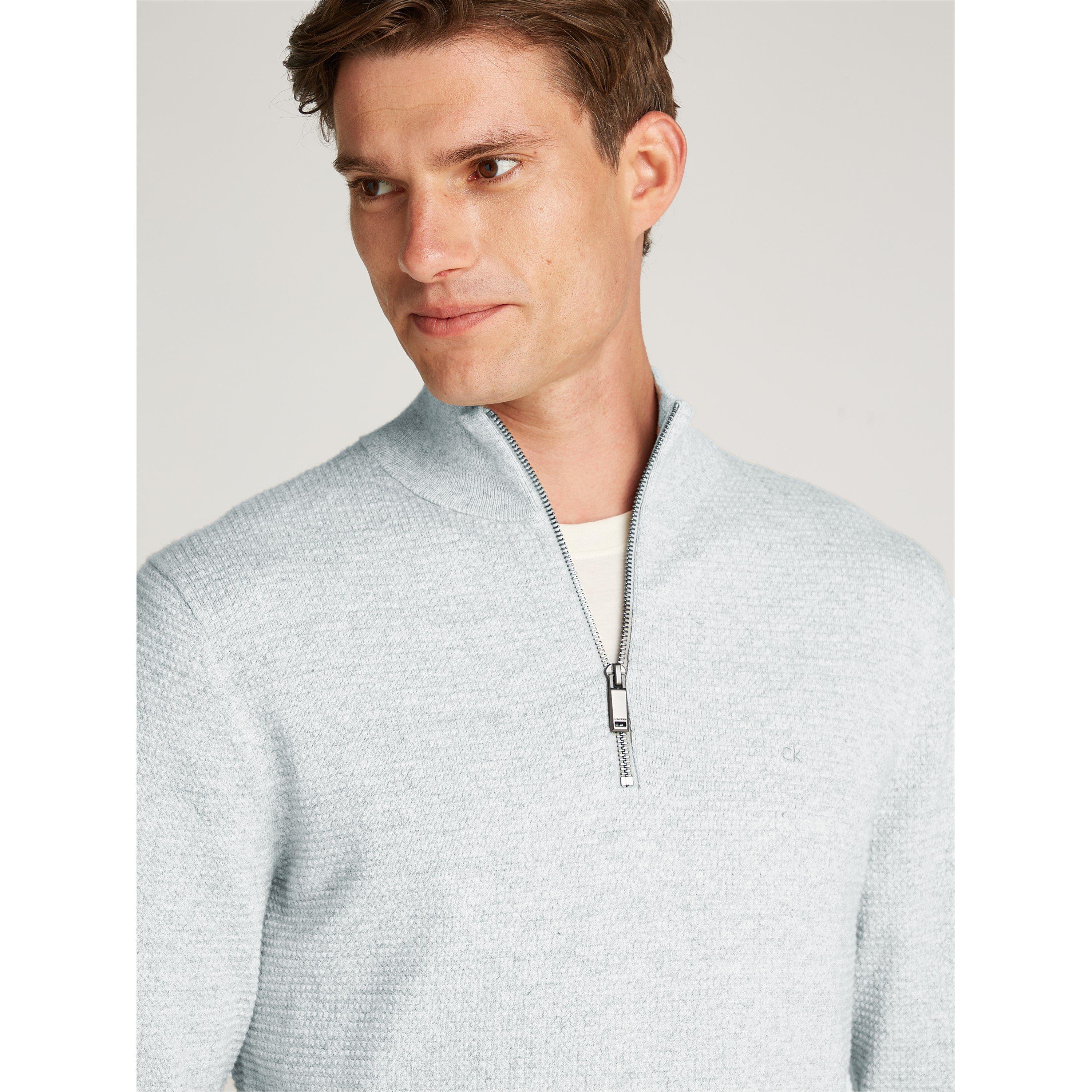 Heather PKH - Calvin Klein - Men's Waffle Texture Crew Neck Jumper - 4