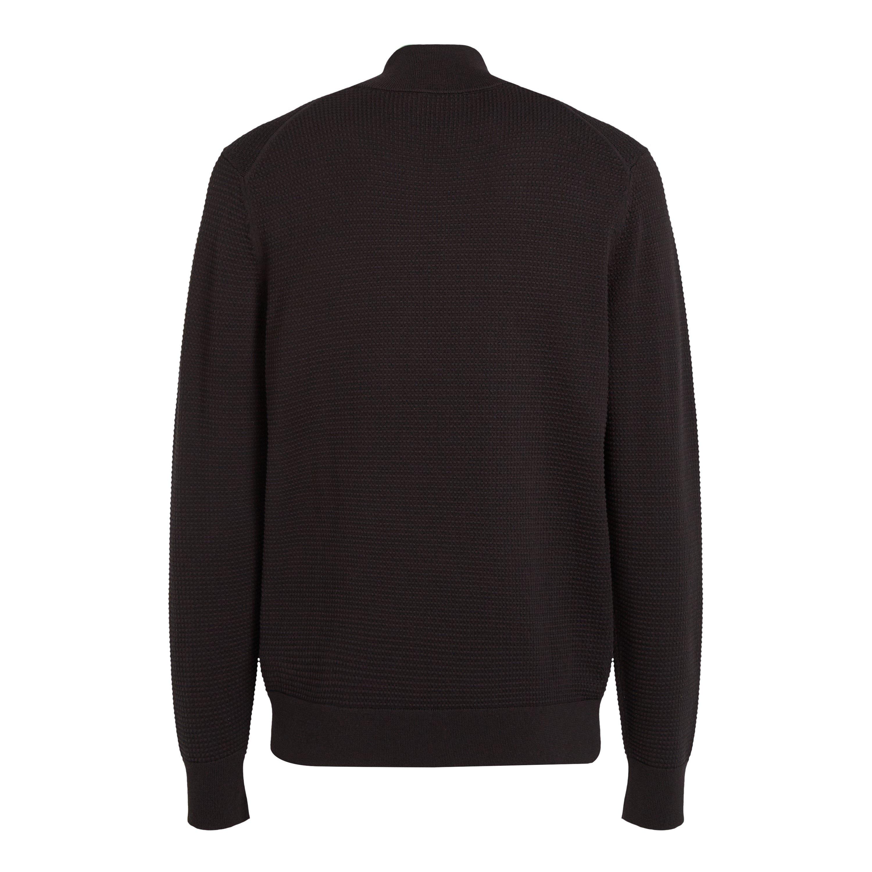 Ck Black BEH - Calvin Klein - Men's Waffle Texture Crew Neck Jumper - 6