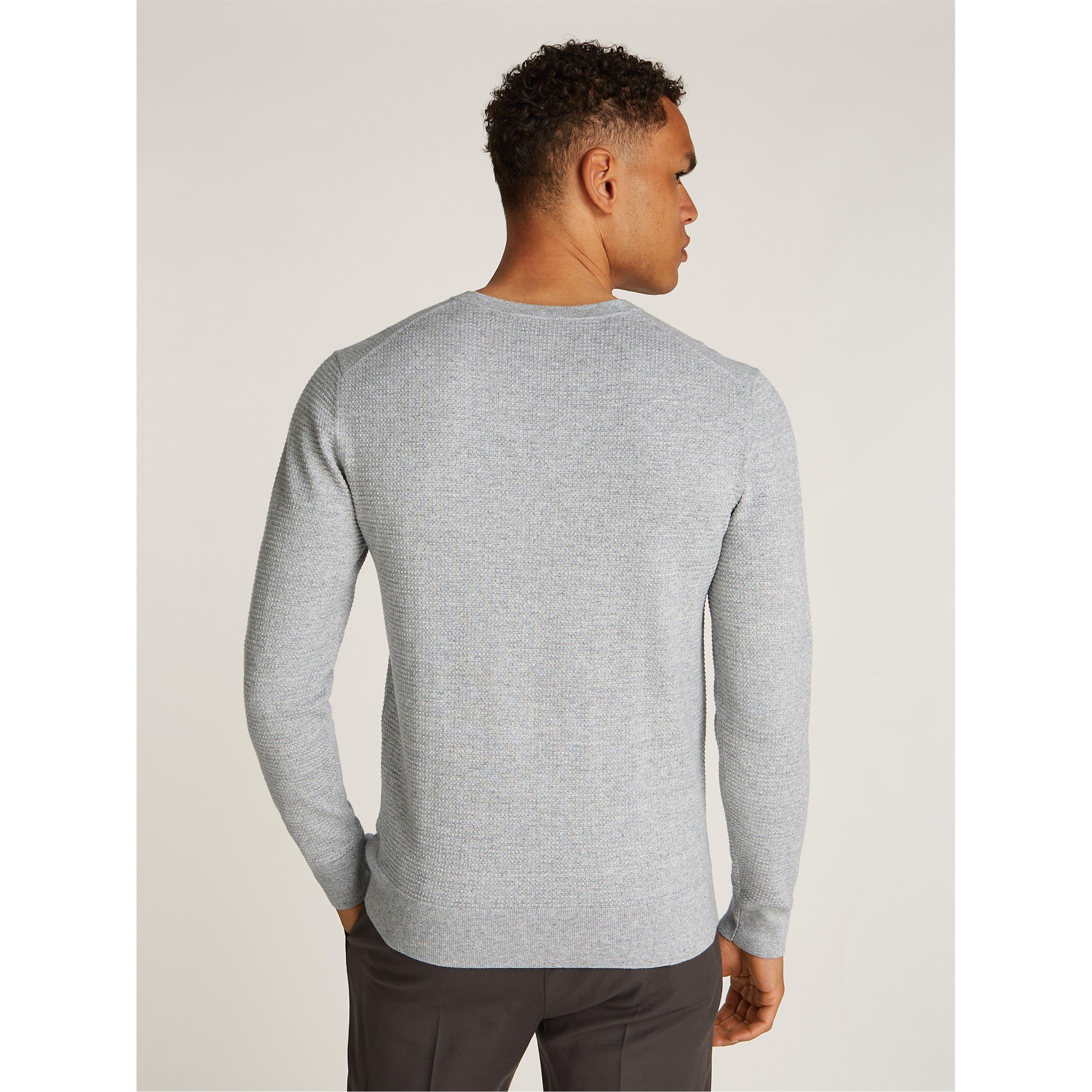 Heather PKH - Calvin Klein - Men's Waffle Texture Cotton Crew Neck Jumper - 3