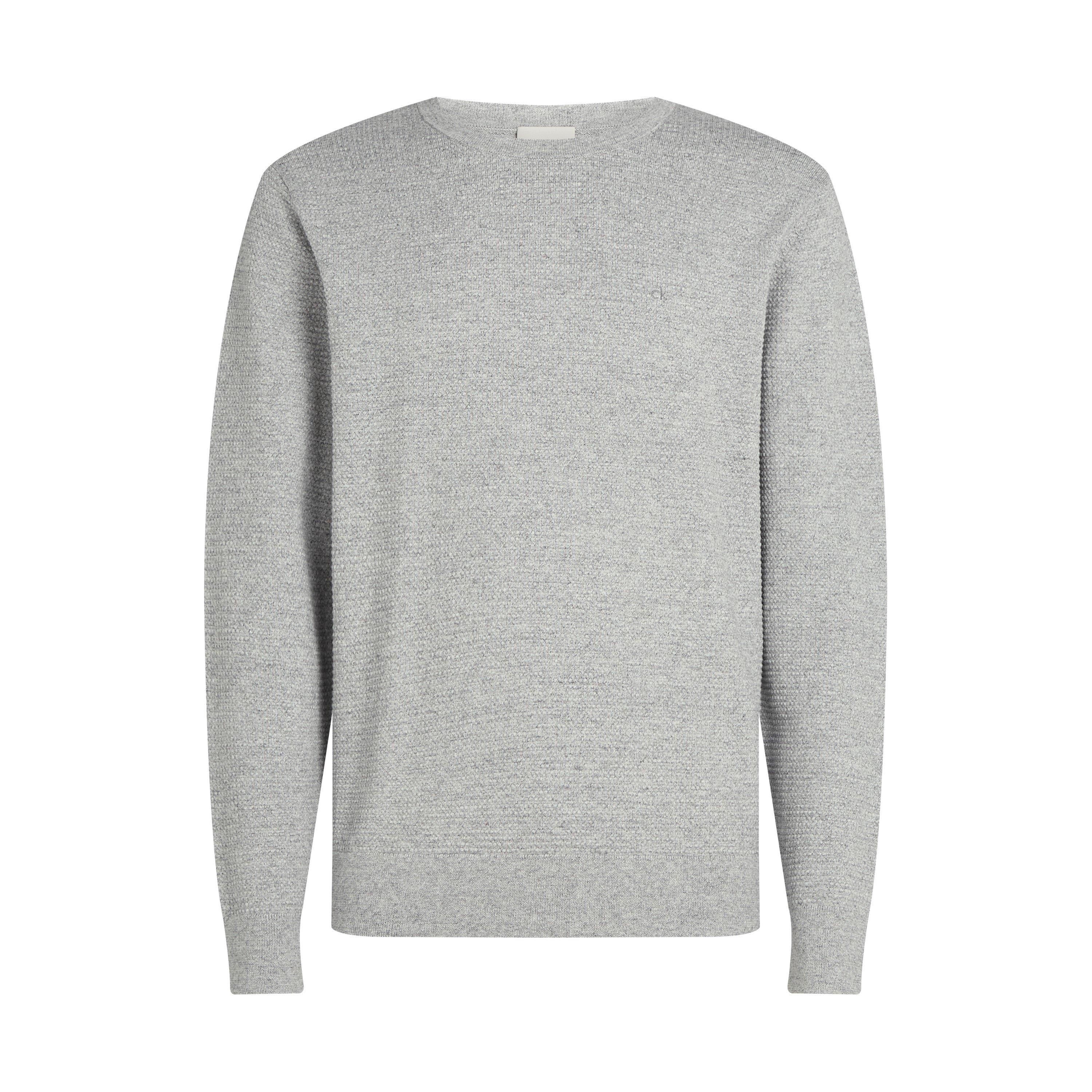 Heather PKH - Calvin Klein - Men's Waffle Texture Cotton Crew Neck Jumper - 5