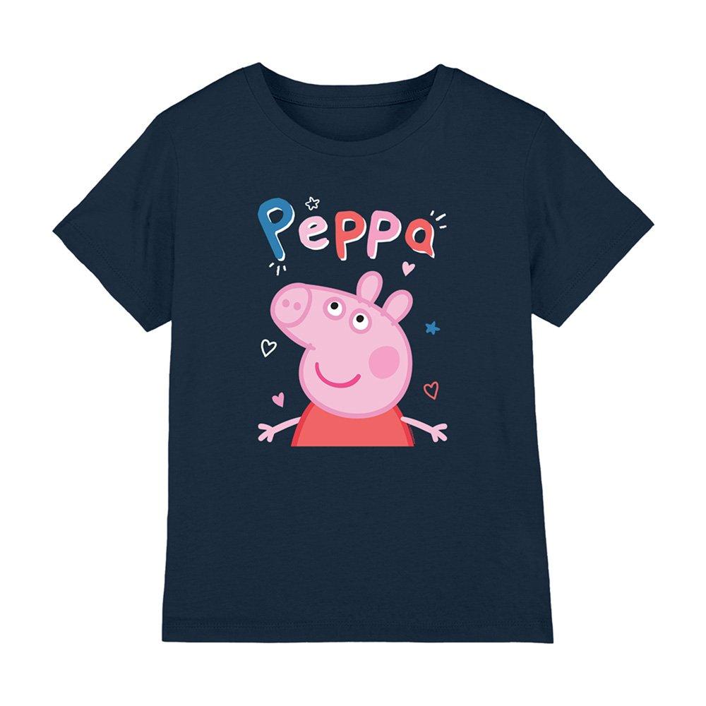Navy - Peppa Pig - Peppa Pig Classic Doodle T-Shirt Navy - 1