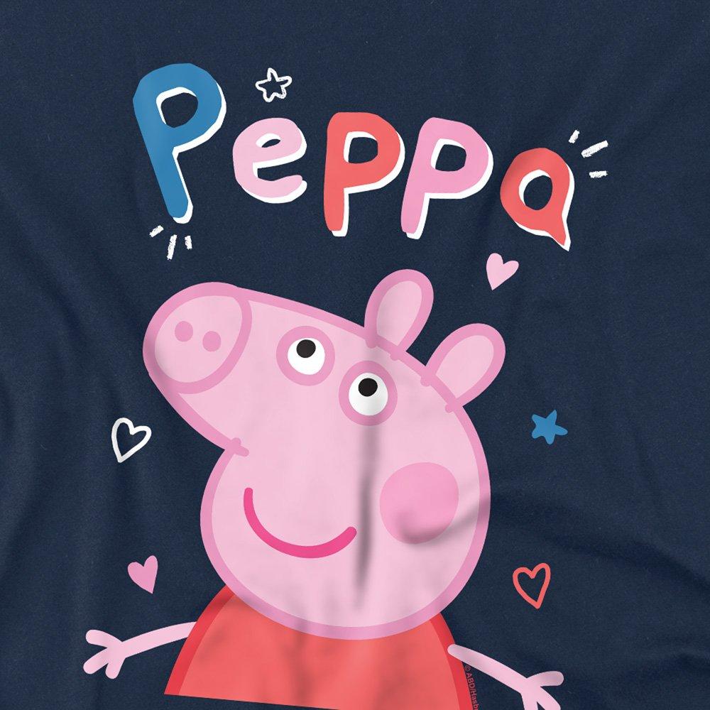 Navy - Peppa Pig - Peppa Pig Classic Doodle T-Shirt Navy - 2