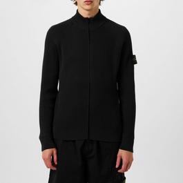 Stone Island Badge Knit Zipped Jacket