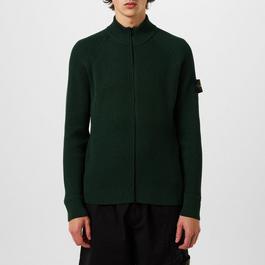 Stone Island Badge Knit Zipped Jacket