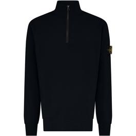 Stone Island Badge Quarter Zip Sweatshirt