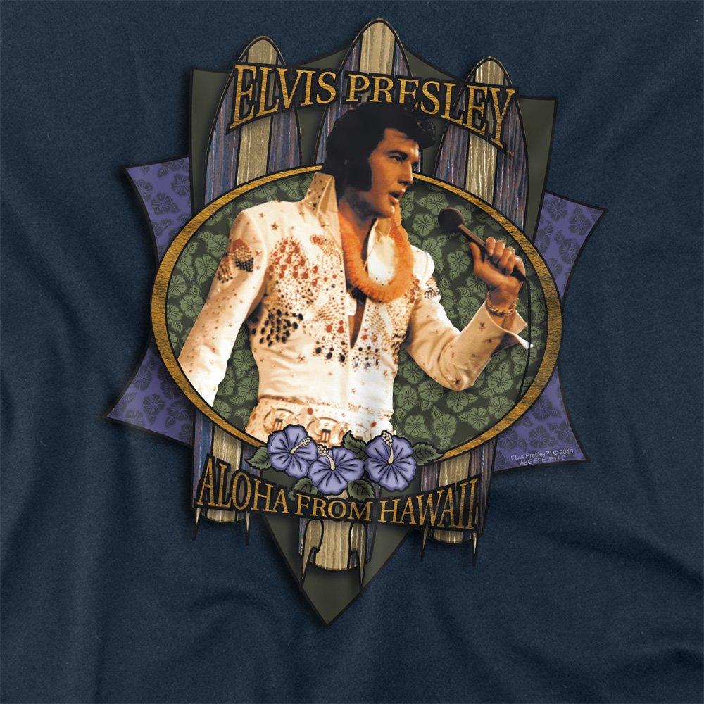 Navy - Elvis Presley - Elvis Presley Aloha From Hawaii Long Sleeve T-Shir - 2