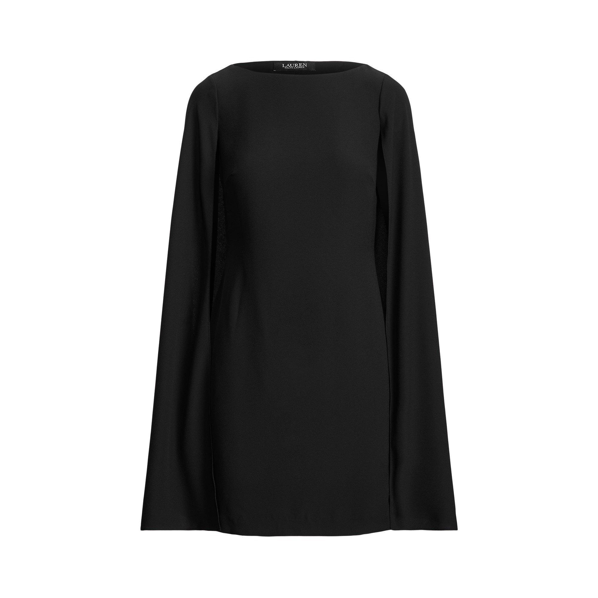 Black - Lauren by Ralph Lauren - Petra Cape Georgette Dress - 1