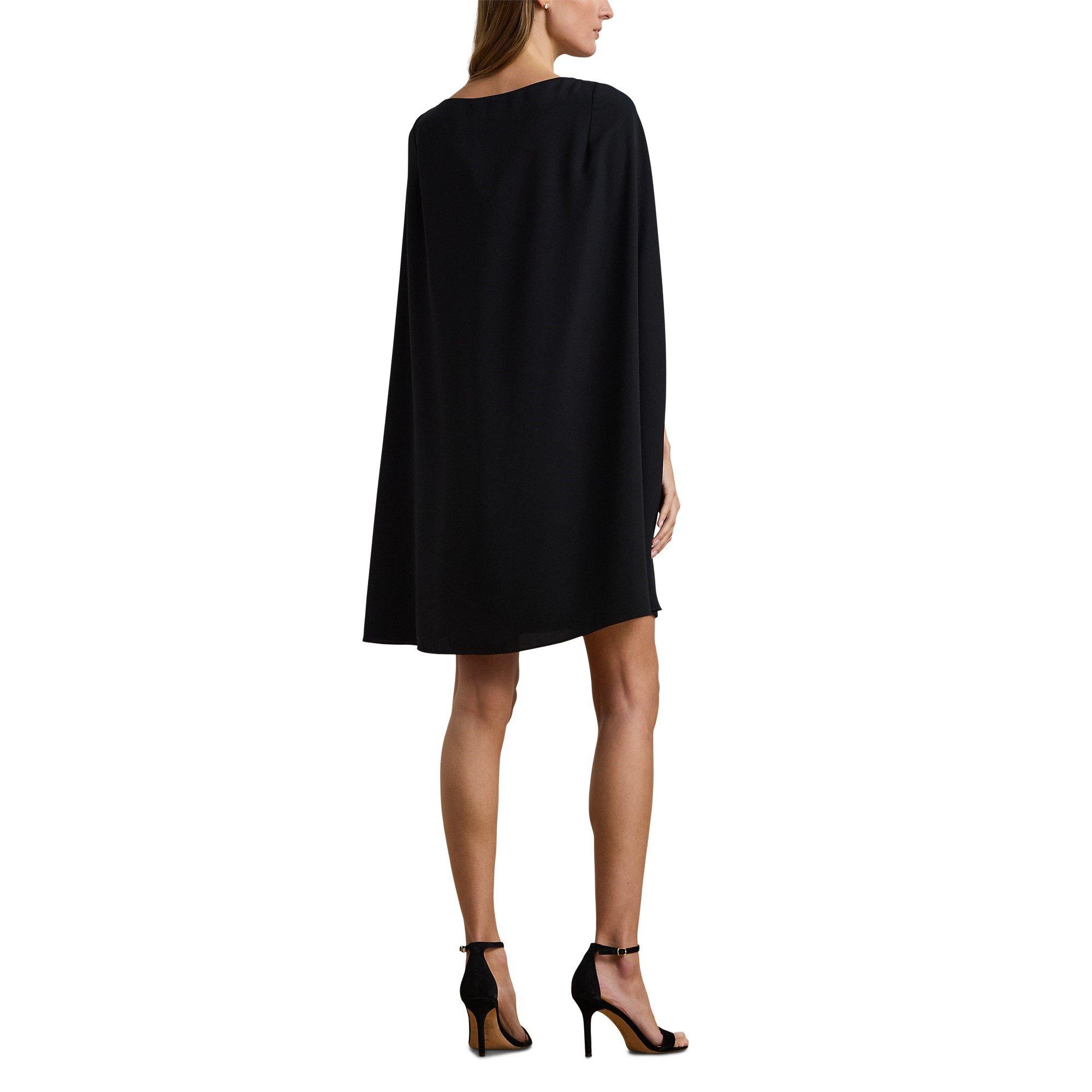 Black - Lauren by Ralph Lauren - Petra Cape Georgette Dress - 3