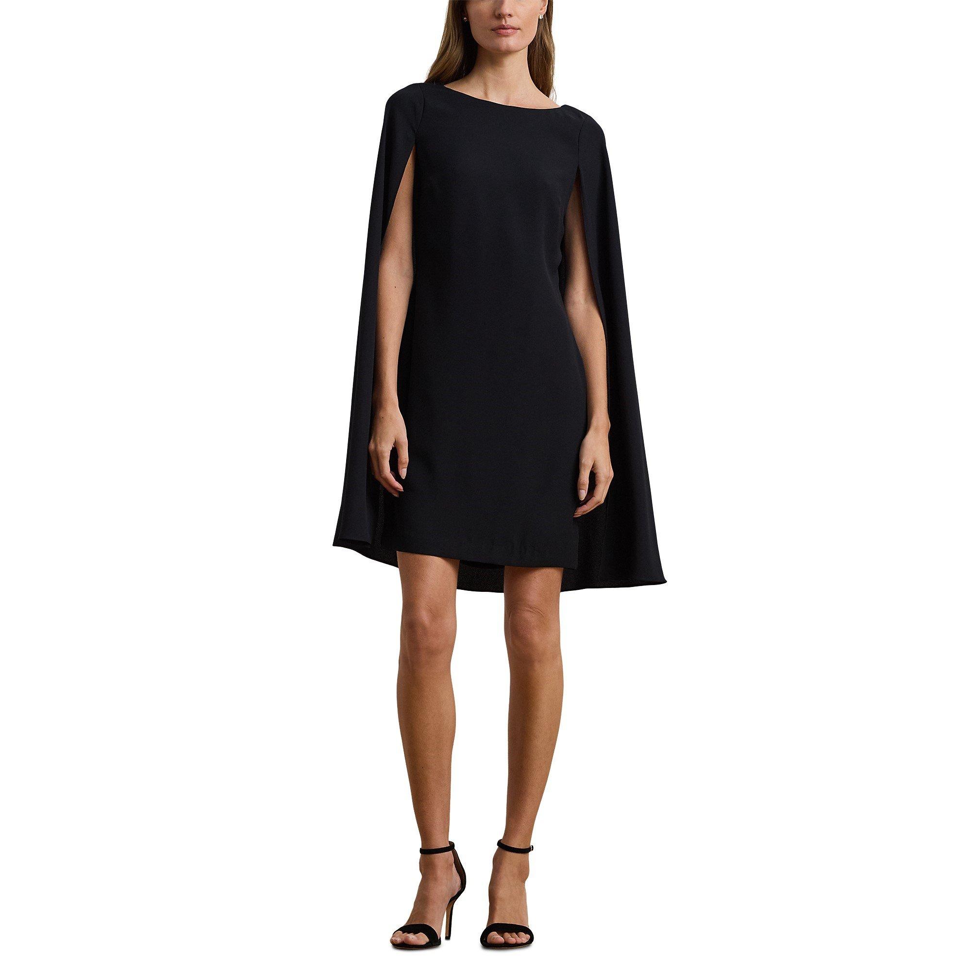 Black - Lauren by Ralph Lauren - Petra Cape Georgette Dress - 4