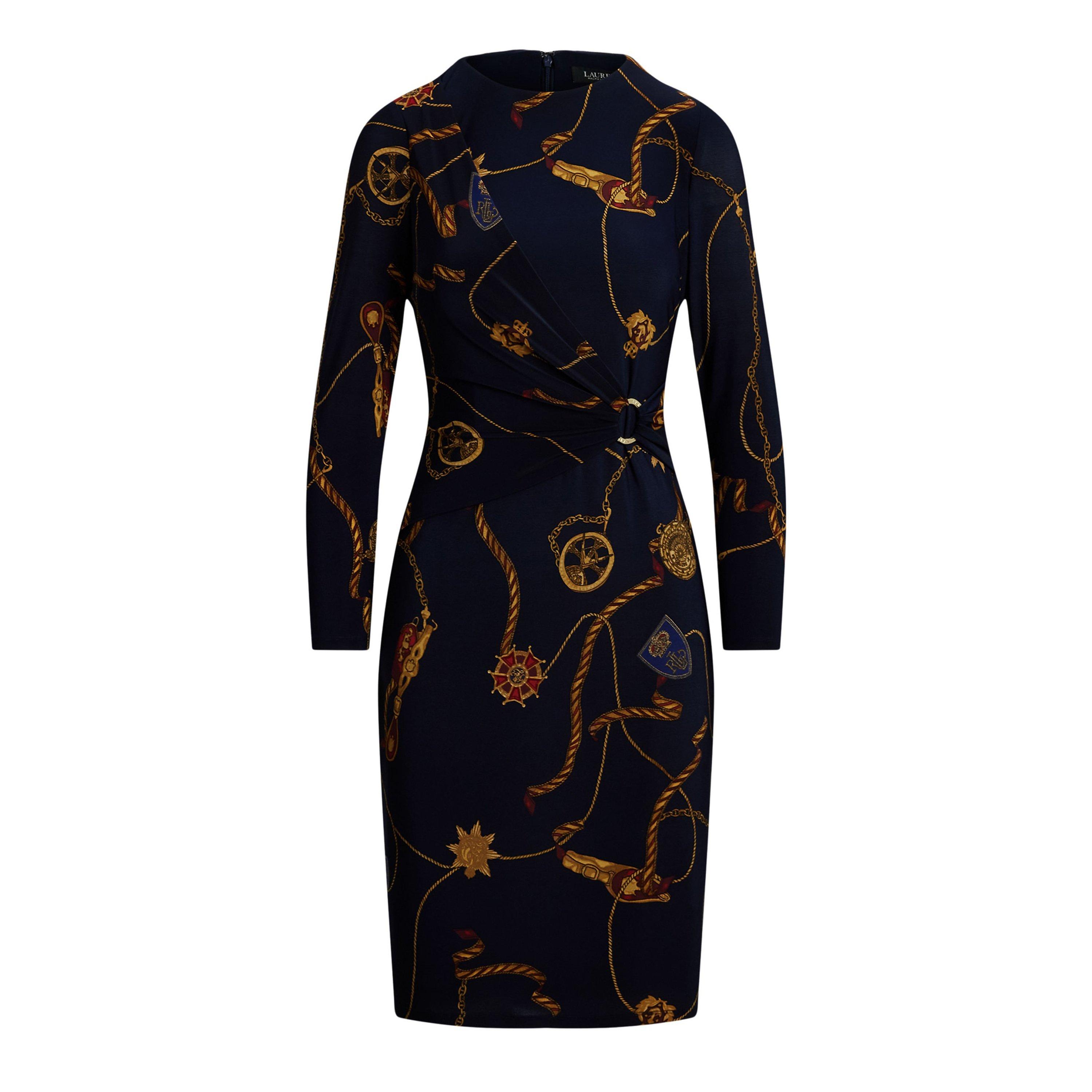 Navy Multi - Lauren by Ralph Lauren - Fabiana Dress - 1