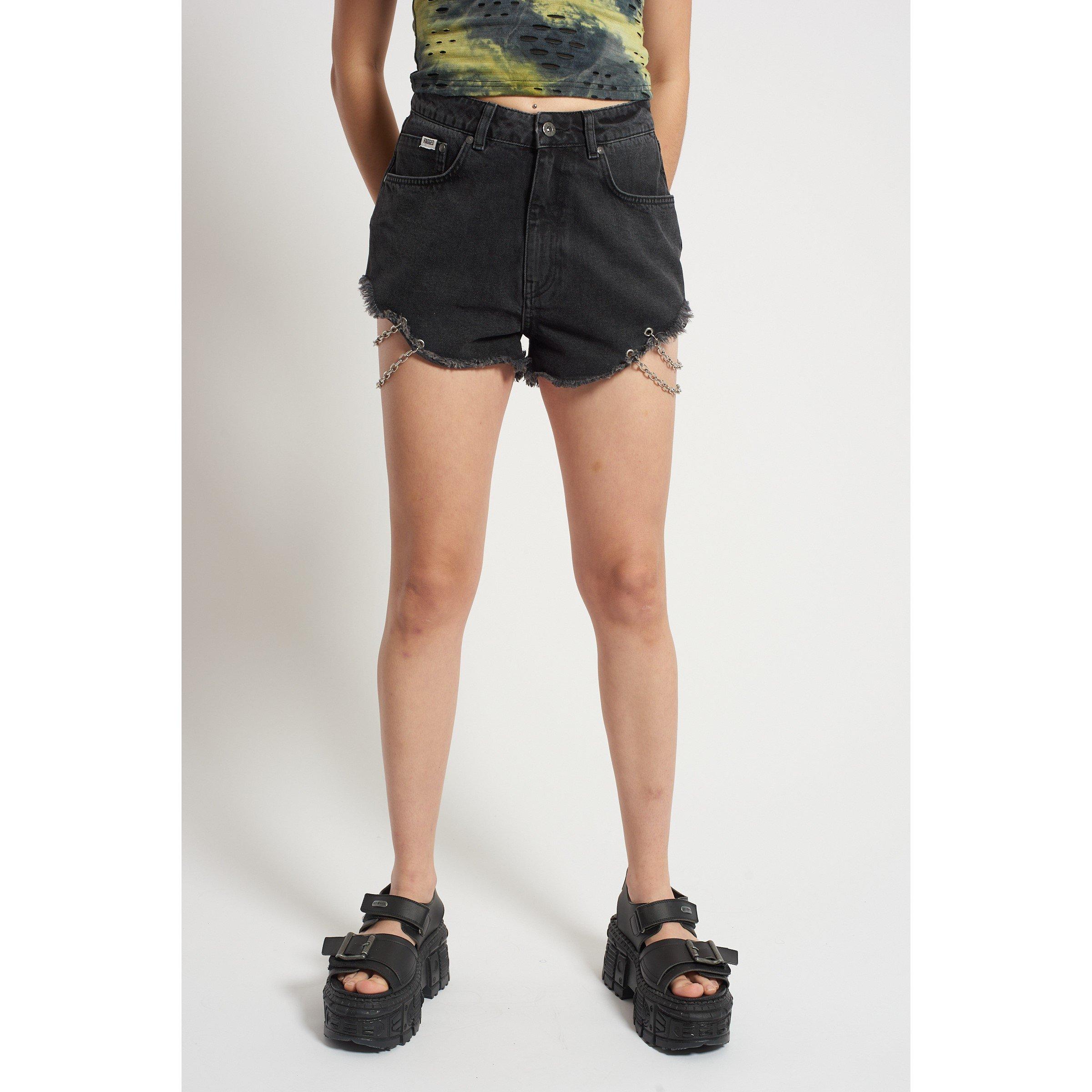 Charcoal - The Ragged Priest - Women's Thorn Denim Shorts - 1