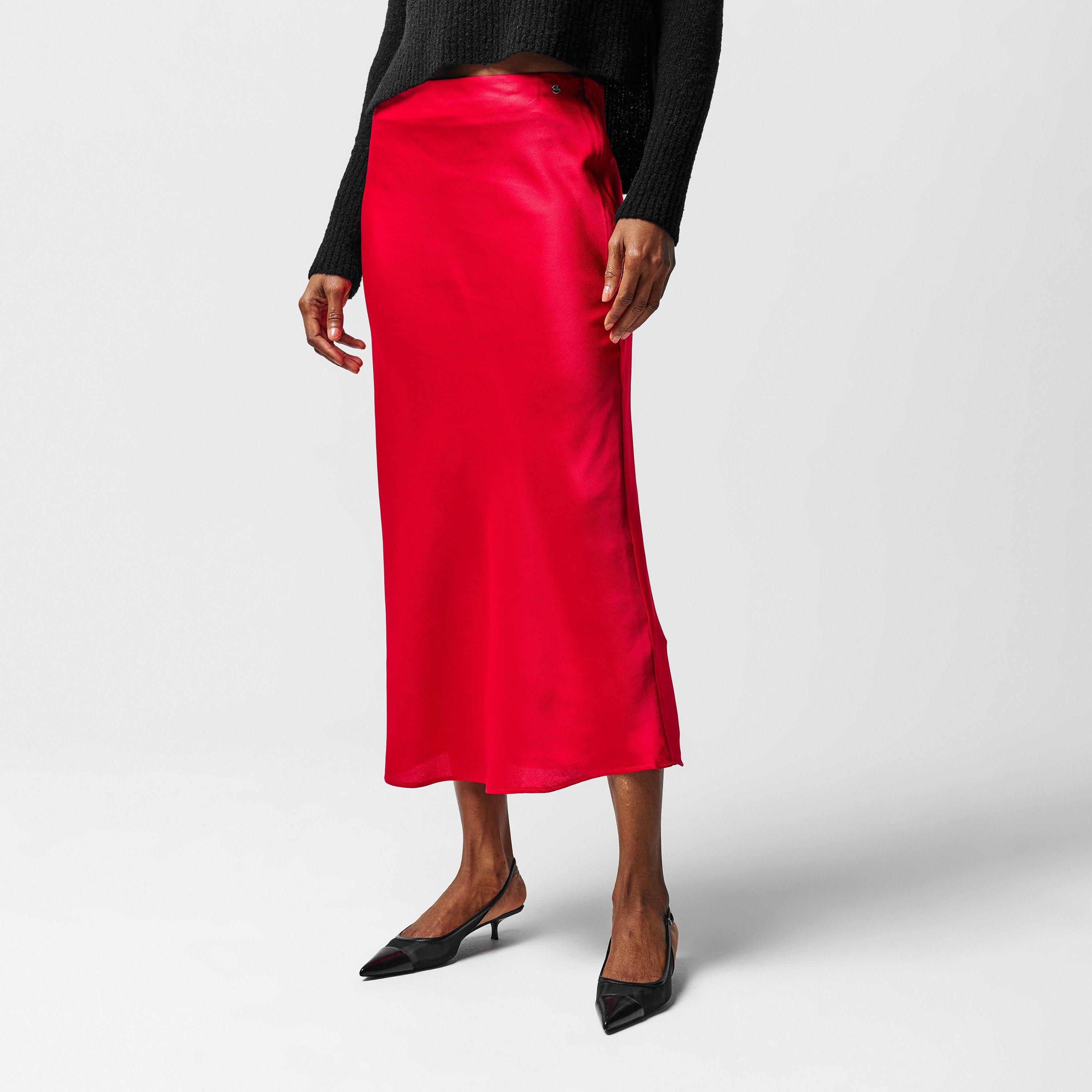 Boss Women's C Visos Tailored Pencil Midi Skirt - Dark Pink - Size 10