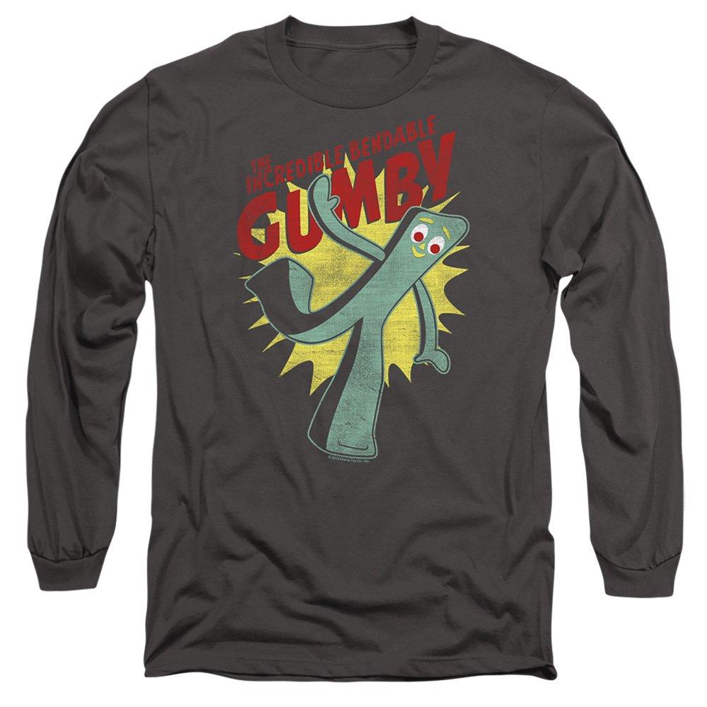 Grey - Other - Gumby Bendable Long Sleeve T-Shirt Charcoal - 1