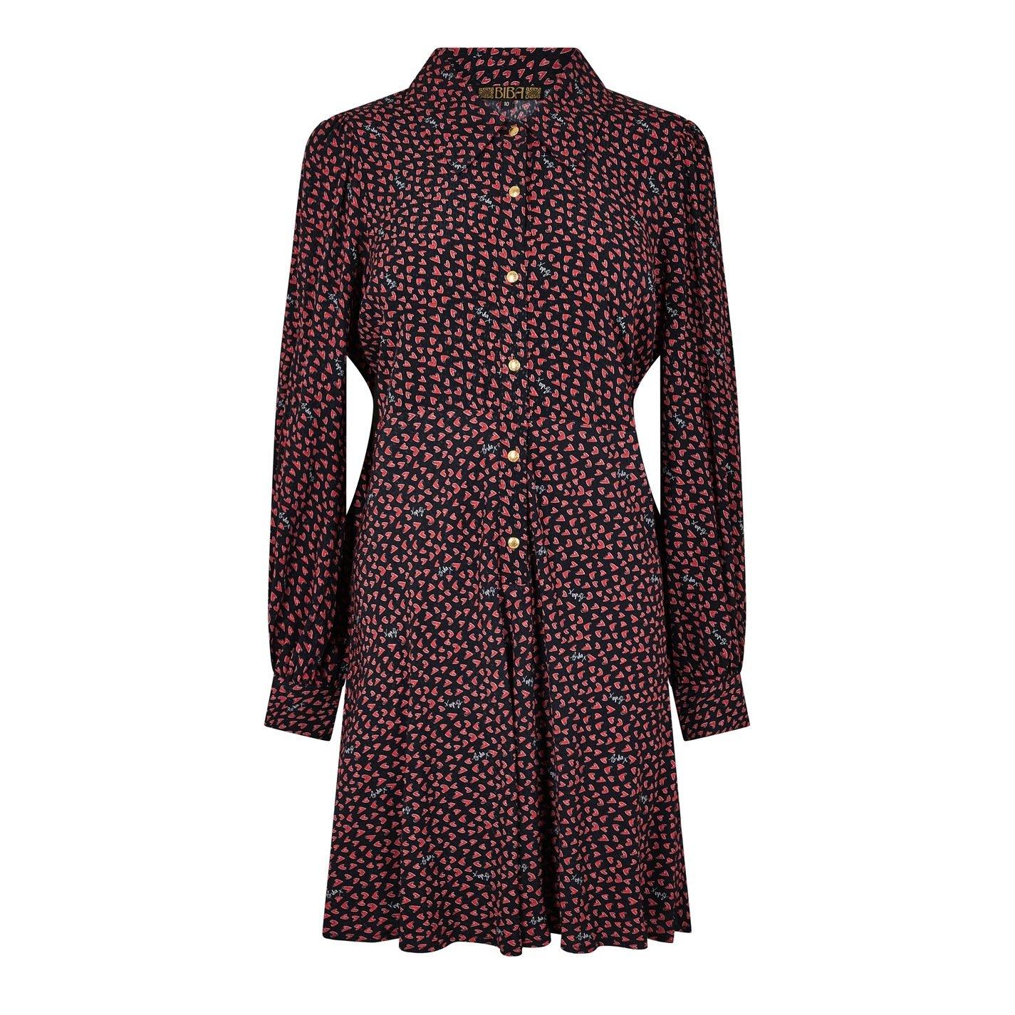 Estampado de Coração - Biba - Biba Shirt Collar Dress - 2
